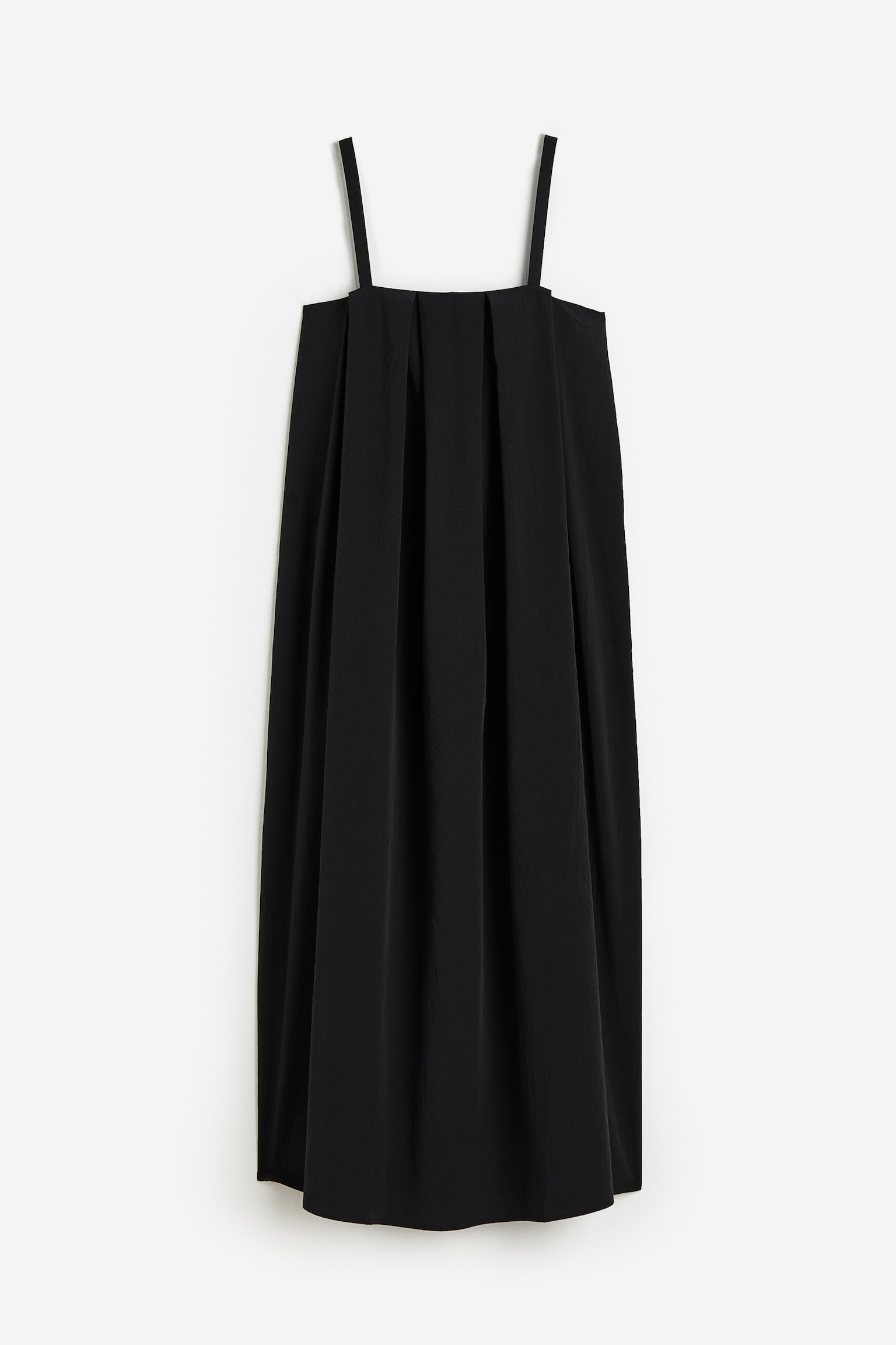 Pleated Dress - Black/Cream - 1