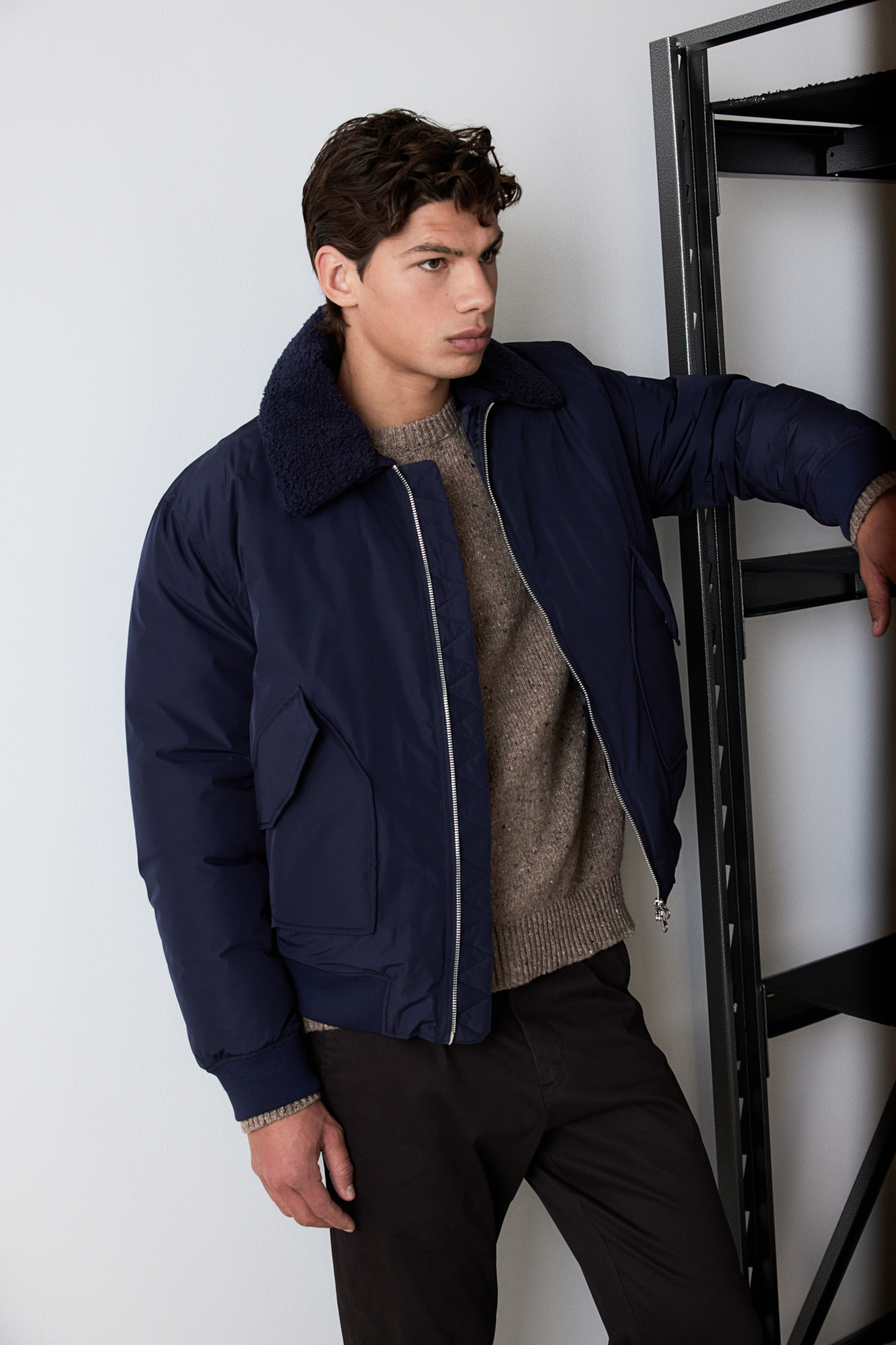 Blue men's jacket buy online hotsell