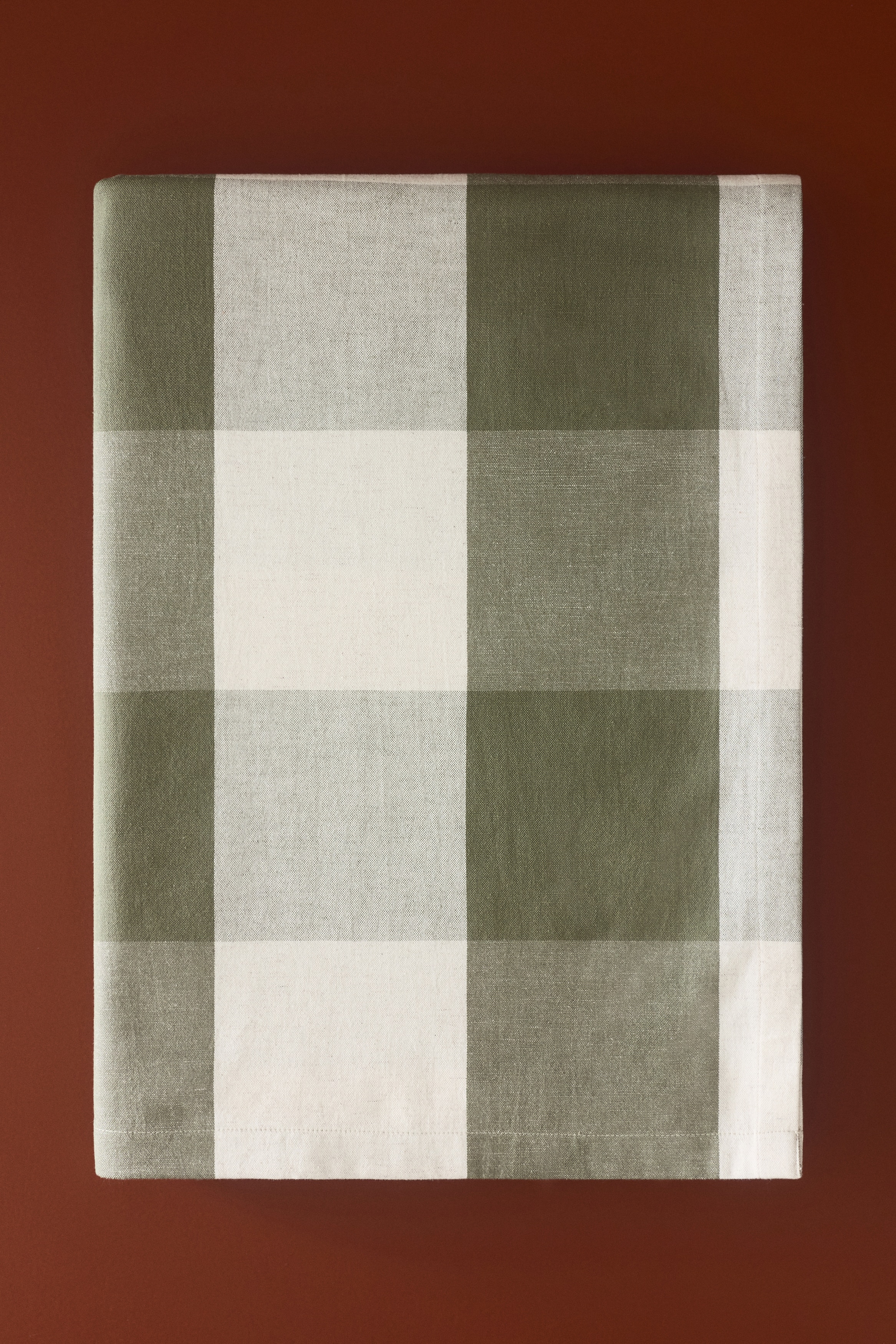 Linen-blend tablecloth - Khaki green/Gingham check/Orange/Striped/Beige/Striped/Light pink/Gingham check/Beige/Gingham check/Dark brown/Gingham check/Orange/Gingham check