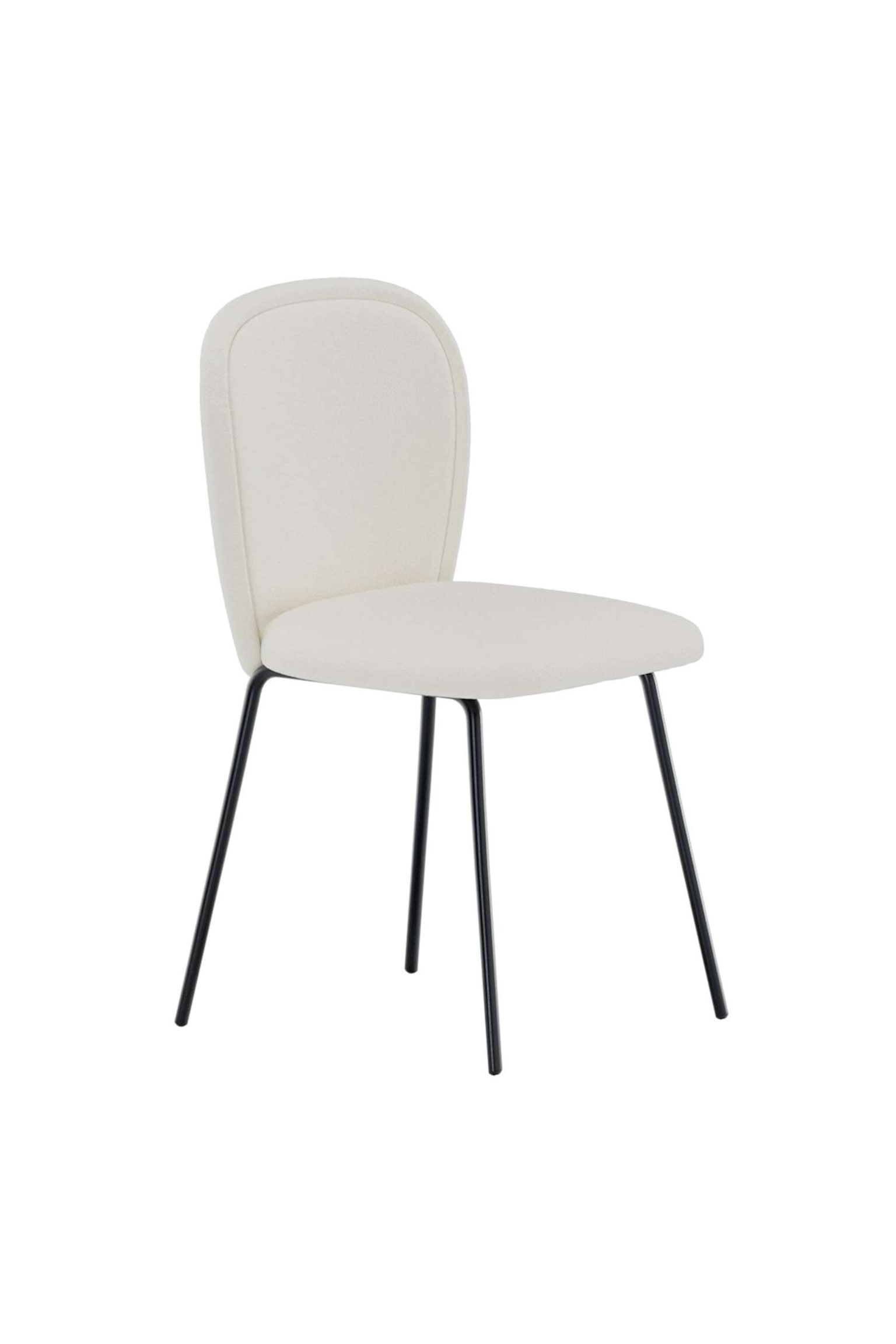 Sedia Da Pranzo Carl (set Da 2)-Velluto, Crema - 4