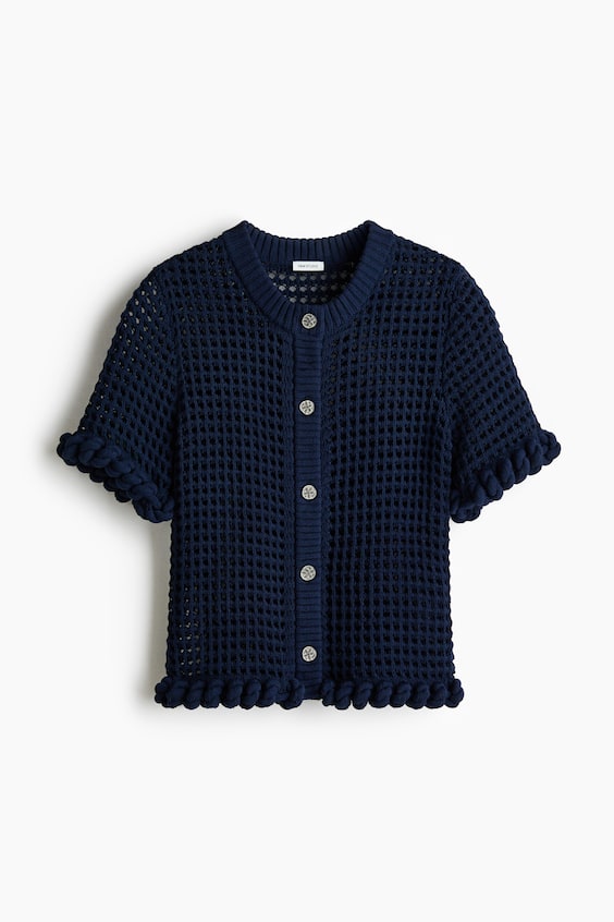 Женские кардиганы H&M Rope-Detail Open-Knit Cardigan
