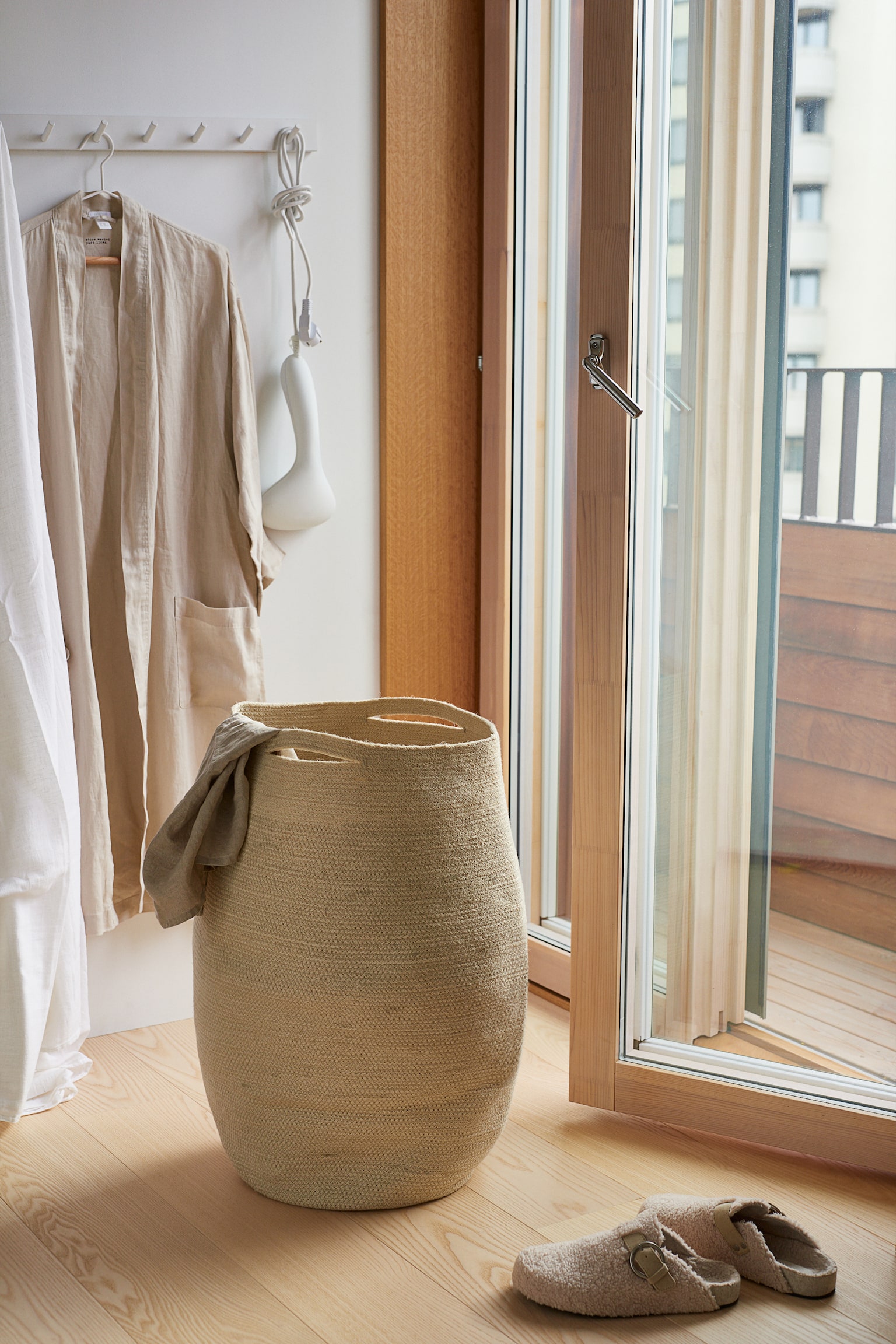 Jute laundry basket - Light beige/Dark grey - 2