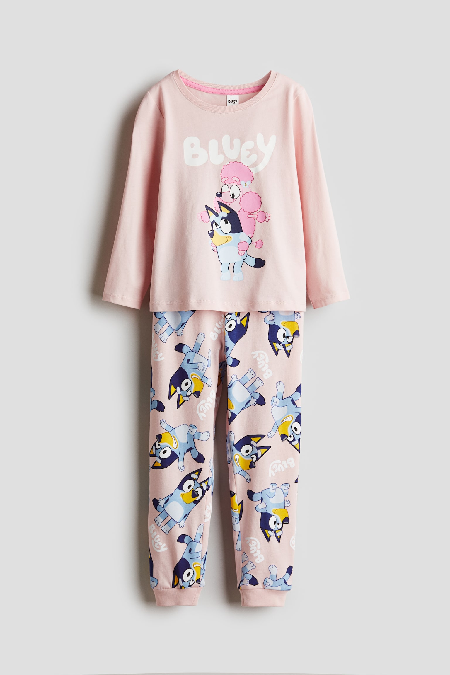 Jersey pyjamas - Pink/Bluey/White/Disney Princesses/White/Minnie Mouse/Blue/Frozen/Light blue/Lilo & Stitch/Dark grey/Minnie Mouse/Pink/Barbie/Dusty pink/Paw Patrol/White/Hello Kitty/Light pink/Squishmallows - 1