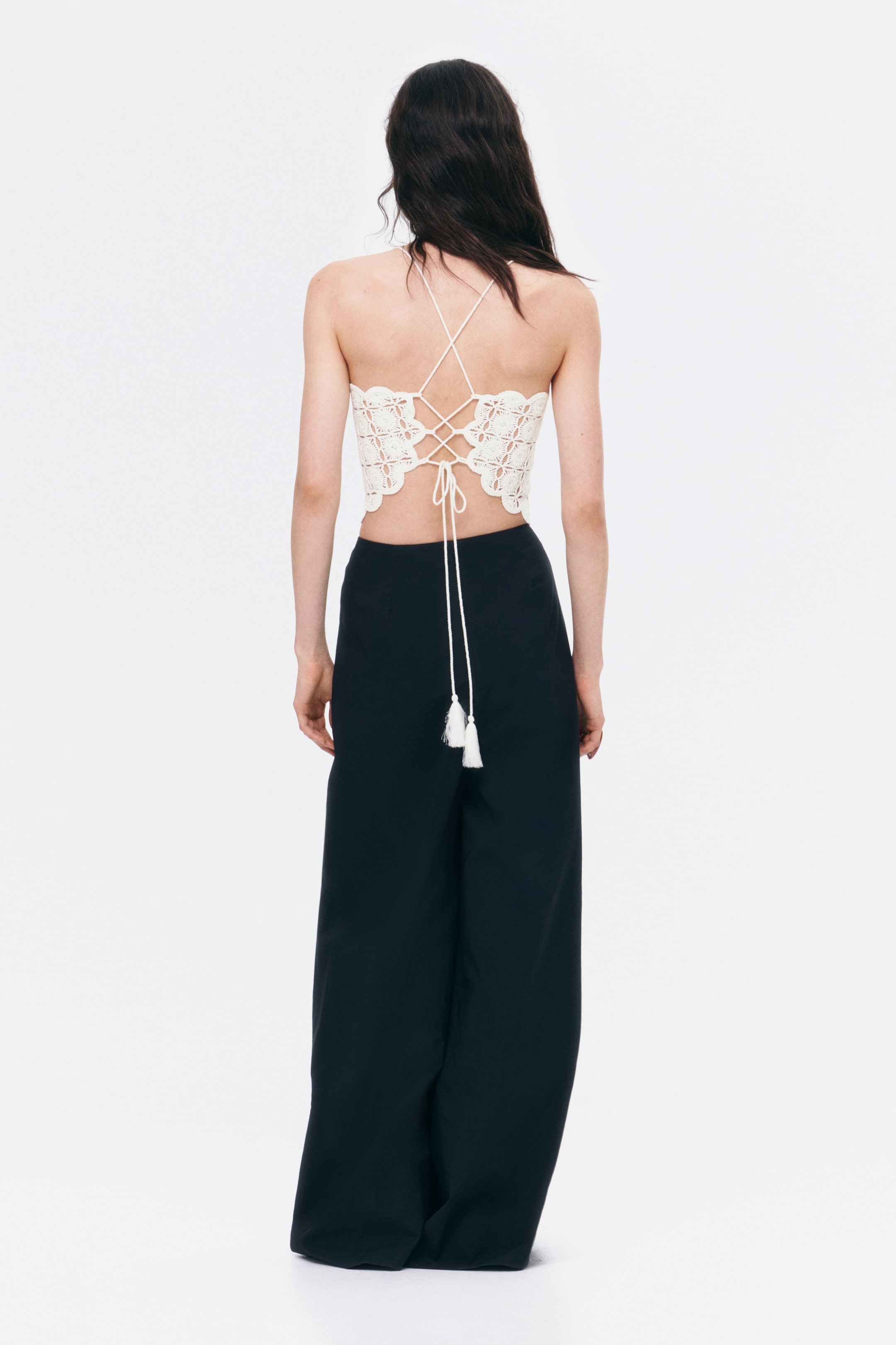 Crochet-Look Sleeveless Top