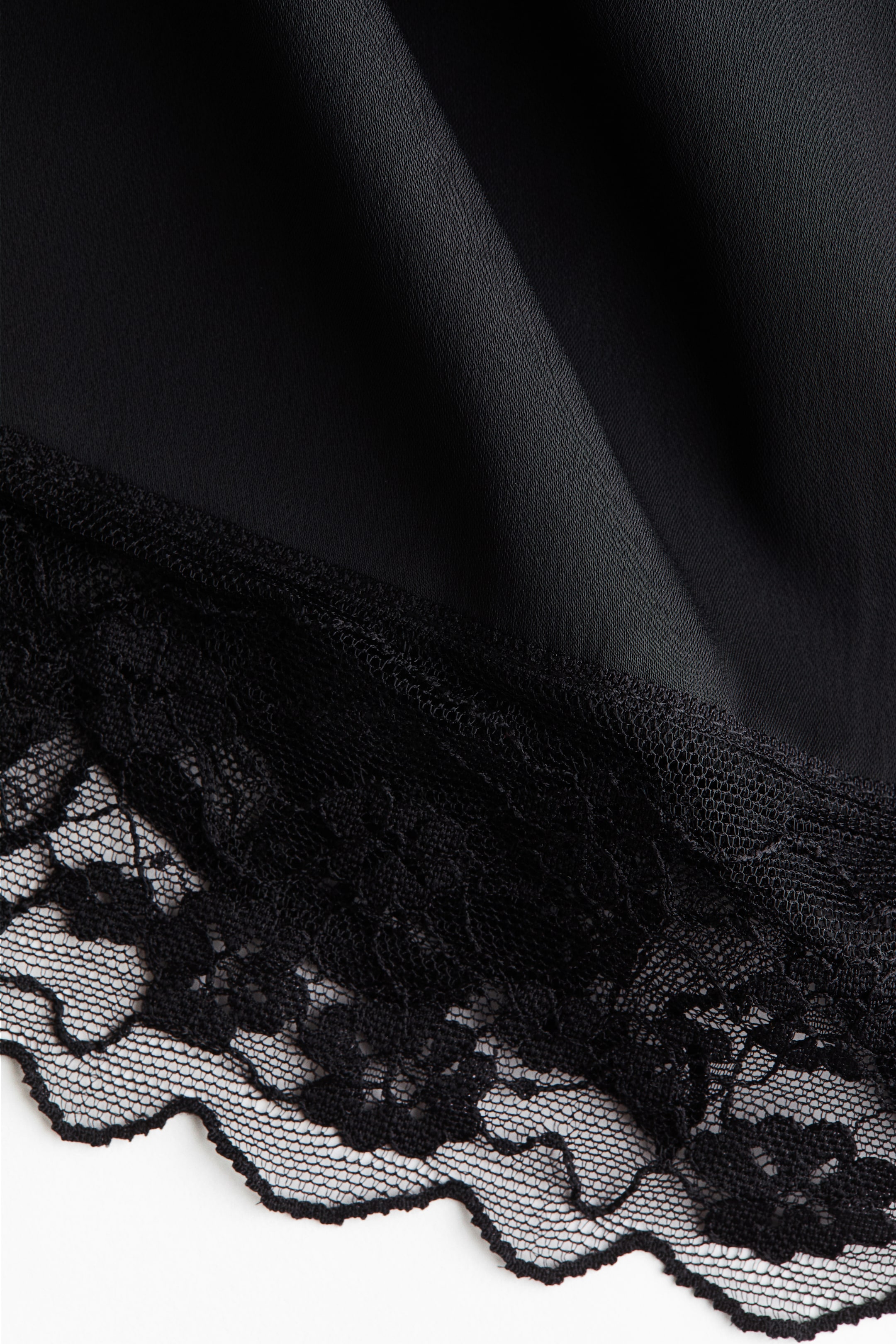 View larger image: Lace-trimmed strappy top - Black - Ladies | H&M GB 2