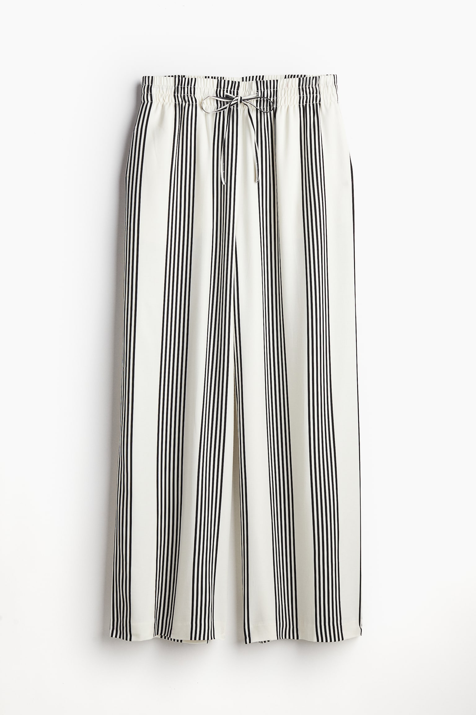 Wide Pull On Pants - White/Black stripe/Black/Navy blue/Light beige/White/Grey floral - 2