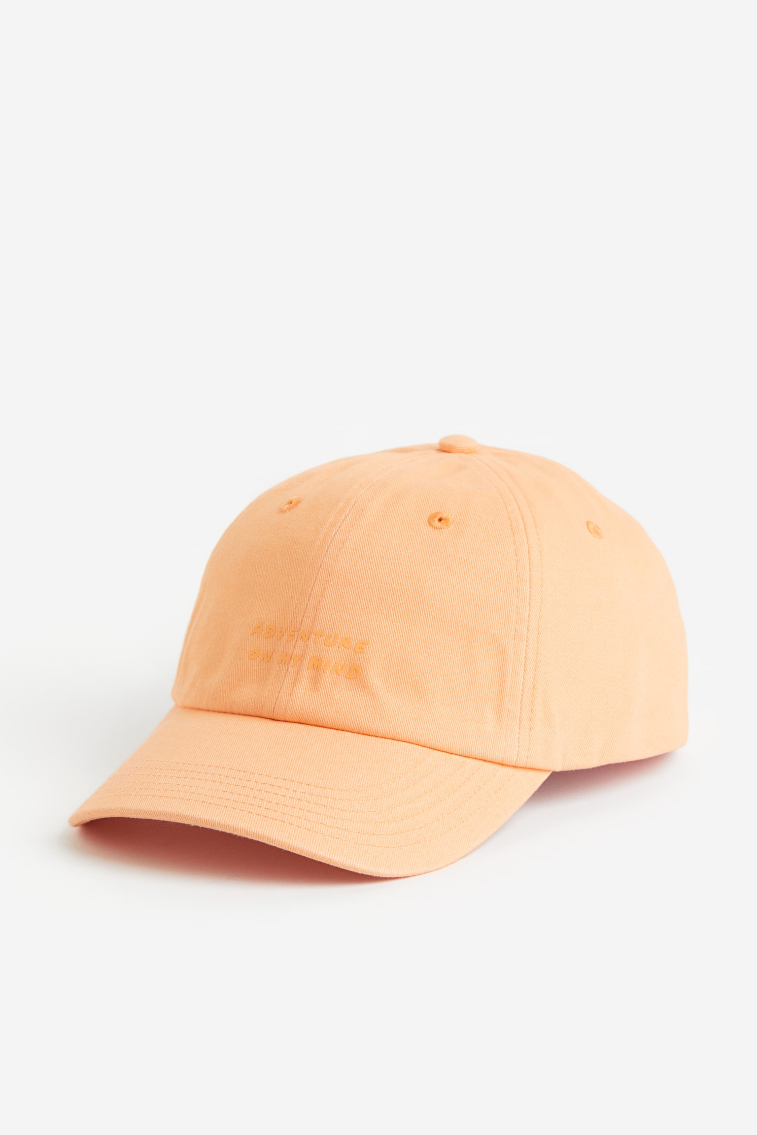 Embroidered Design Cotton Cap - Light orange/Adventure/Denim blue/Duck/Beige/Love/Brown/I'll Be There For You/Denim black/Rave scene/Green/Fleurs/Black/Black - 1