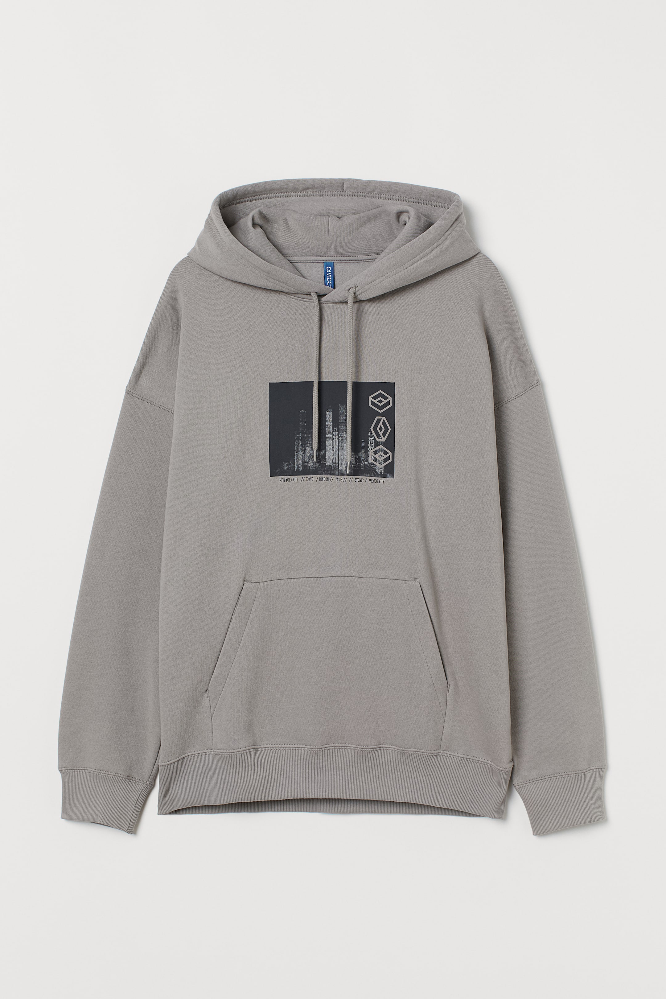 View larger image: Oversized hoodie - Grey/Tokyo - Men | H&M HK 1