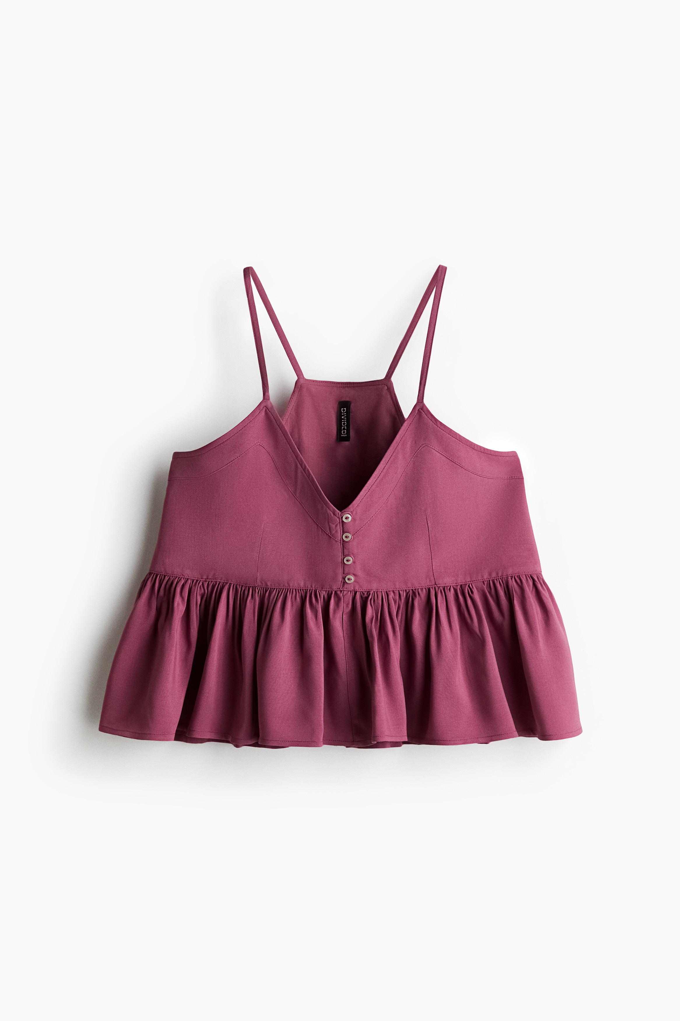 Women's Dark pink Peplum Camisole Top | H&M US