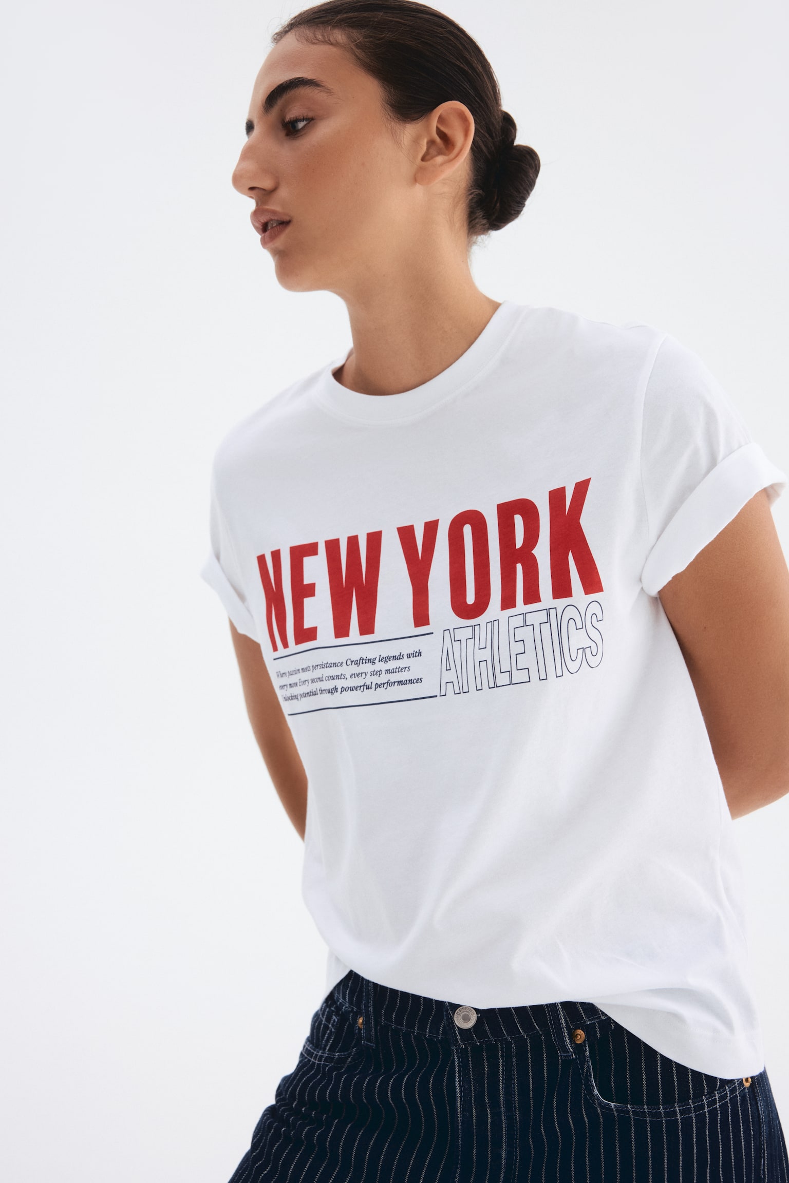 Printed T-shirt - White/New York/White/San Sebastián/Orange/Paris/Pink/New York/Green/The Hamptons/Dark brown/Croissant/Dark red/Café Poésie/Dark brown/Atelier/White/Le Marais/Dark grey/Cannes/White/Fleuri/Peach pink/Malibu Running Club/White/Café Poésie - 3