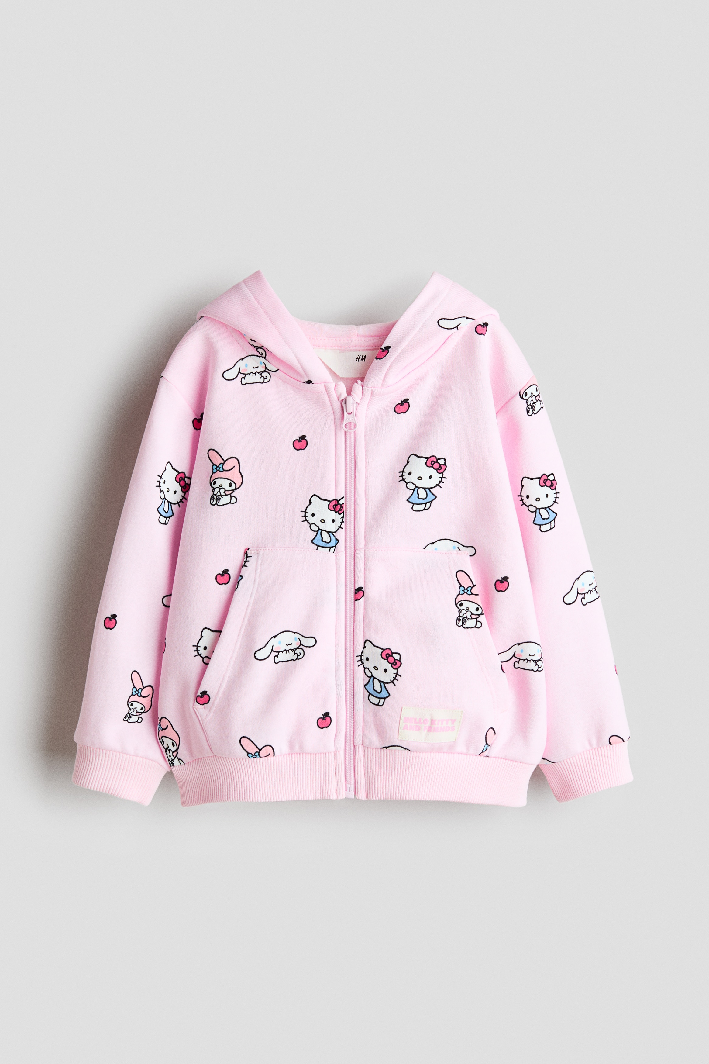 H & M - Bedruckte Hoodiejacke - Rosa - Kinder