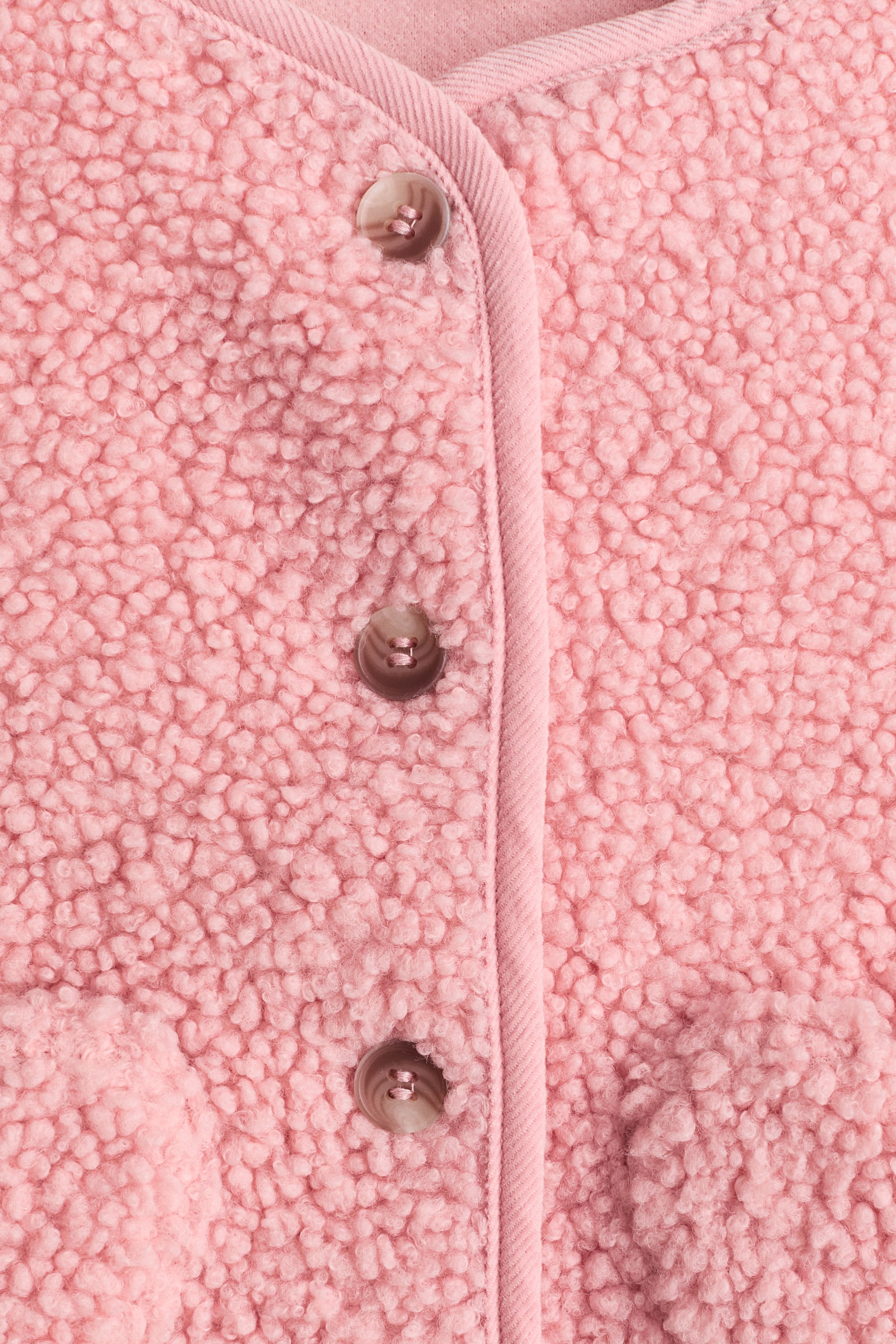 Детский жилет H&M Teddy Fleece Vest, цвет: Пыльный розовый — фото 2