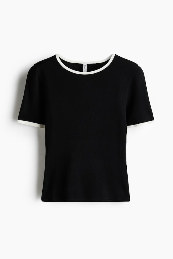 Женские футболки H&M Fine-Knit T-Shirt