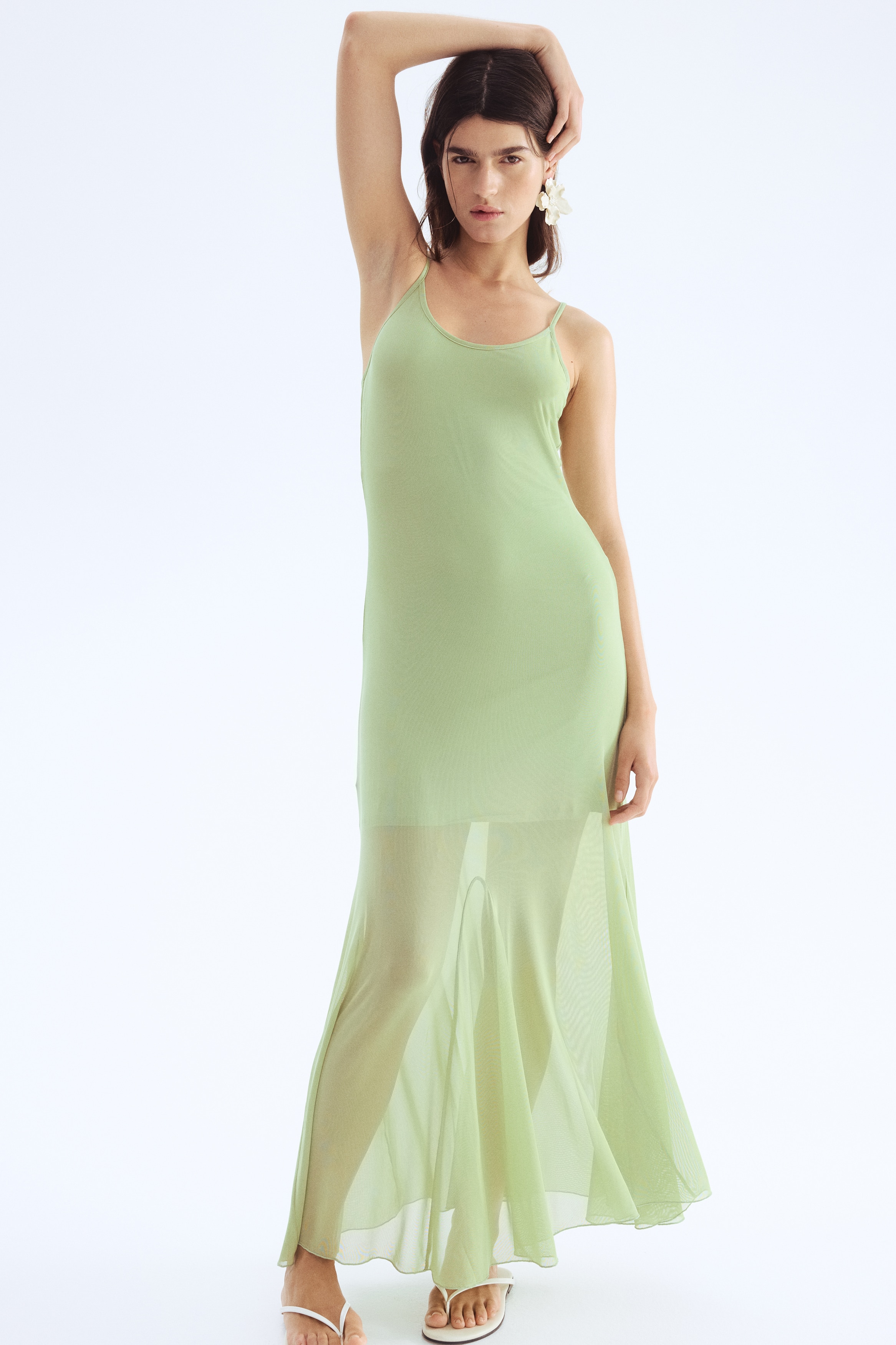 Strappy mesh dress