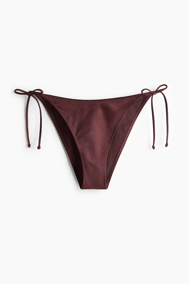 Tie Bikini Bottoms - Dark brown/Dark brown/polka dot/Mint green/Yellow/Lilac/Turquoise/Light blue/Black/White/floral - 1