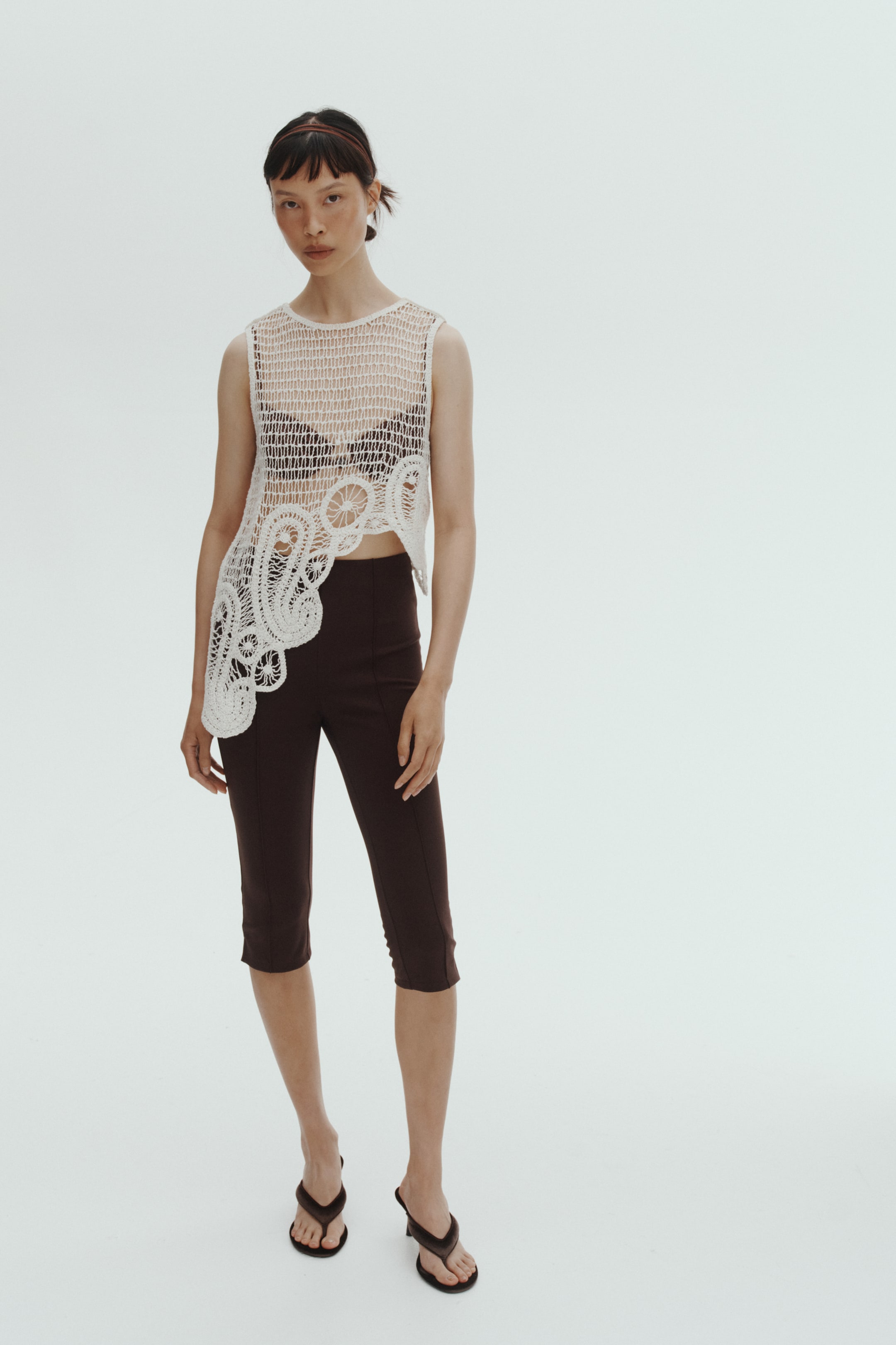 Legging Capri avec plis