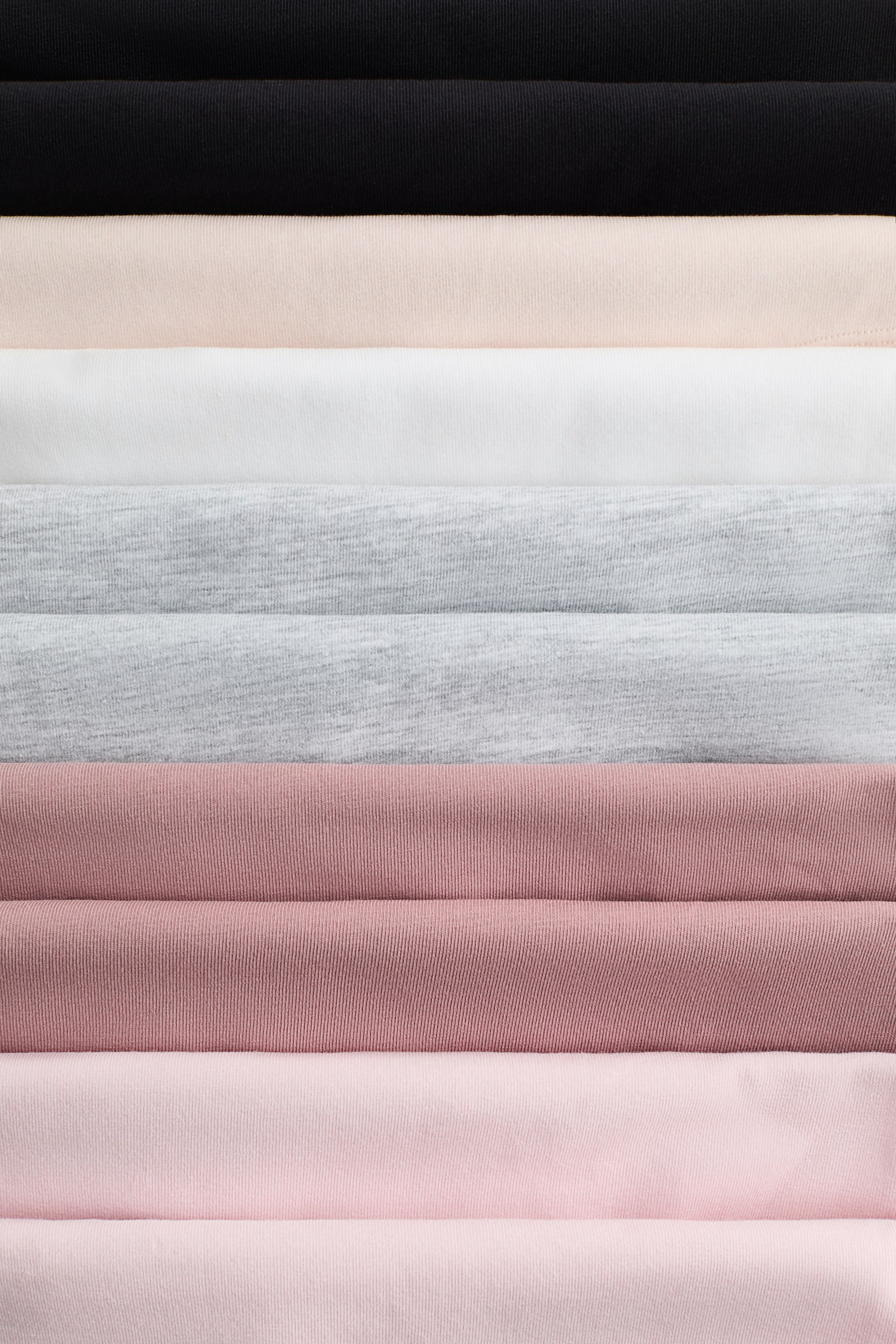 מארז 10 זוגות תחתוני היפסטר מכותנה - ורוד בהיר/ורוד מאובק/אפור/ירוק מאובק - 2