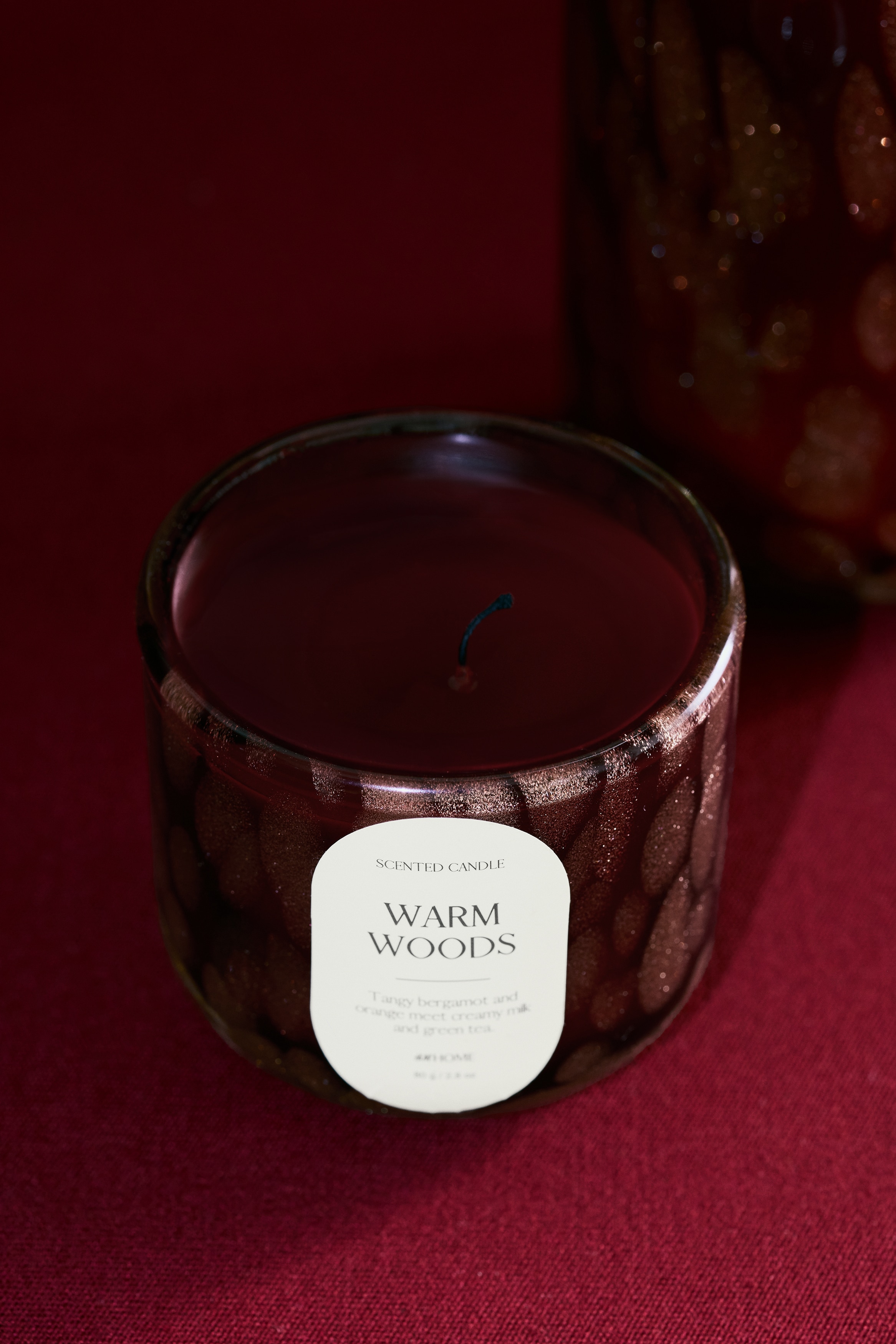 Bougie parfumée avec pot en verre - Warm Woods/Vanilla Patchouli/Lily Of The Valley/Apple Blush