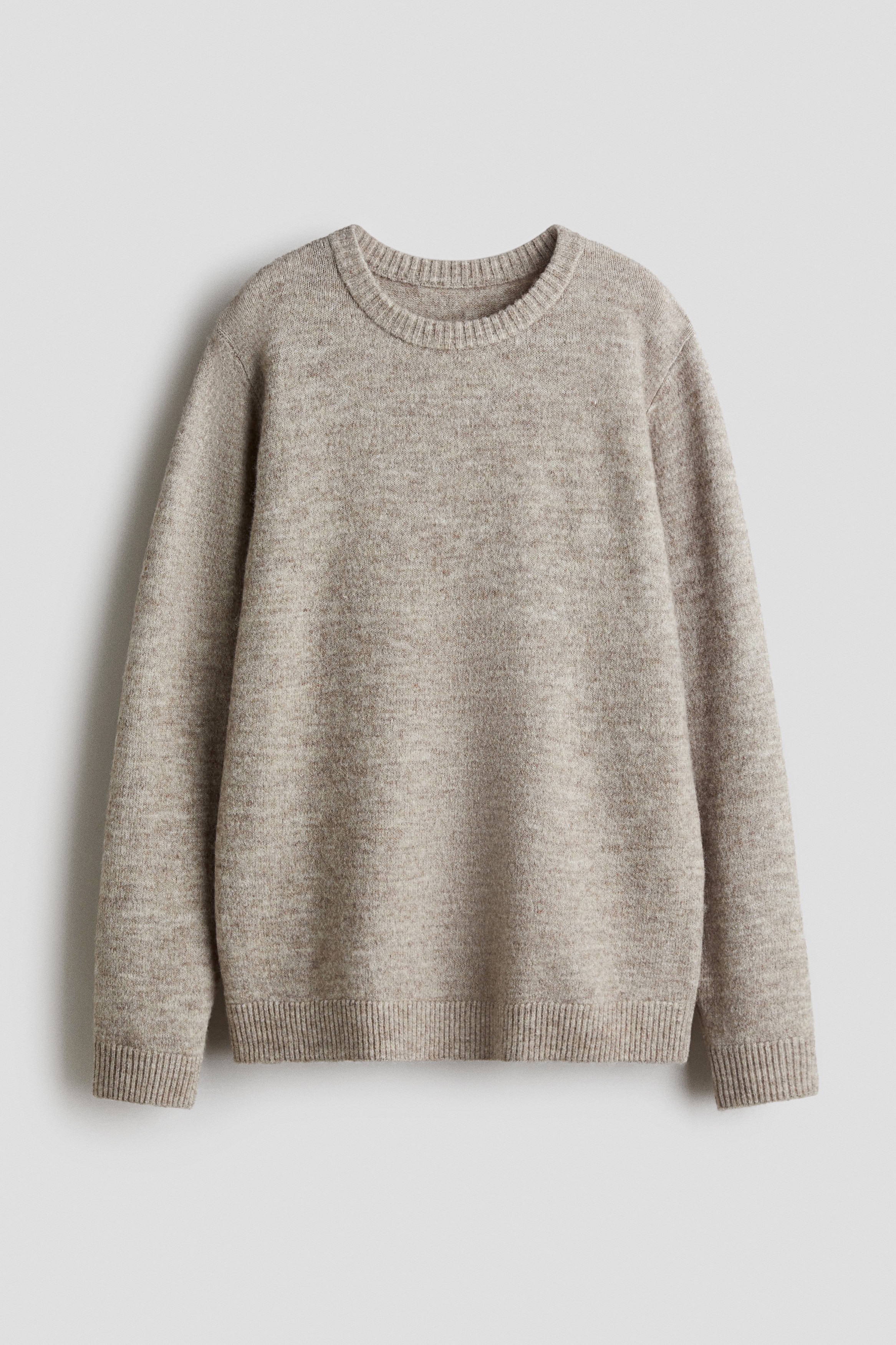 Knitted jumper - Beige marl