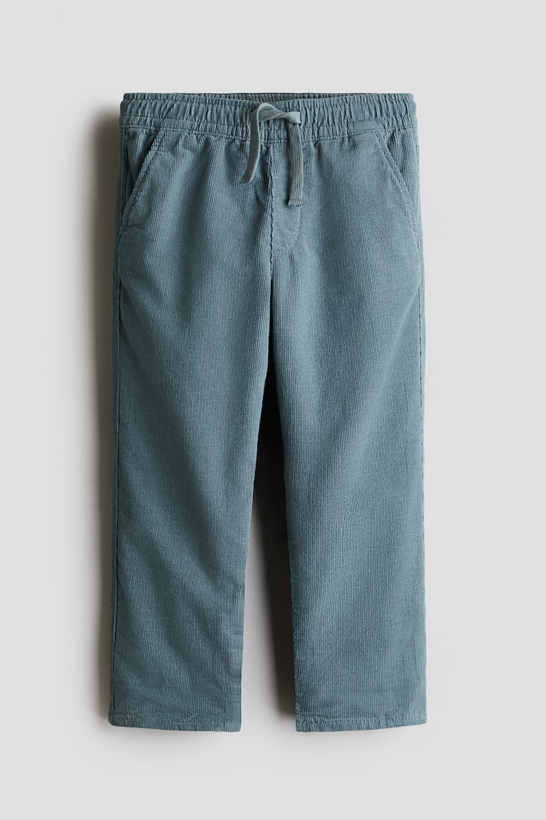Pantalone od rebrastog somota sa postavom