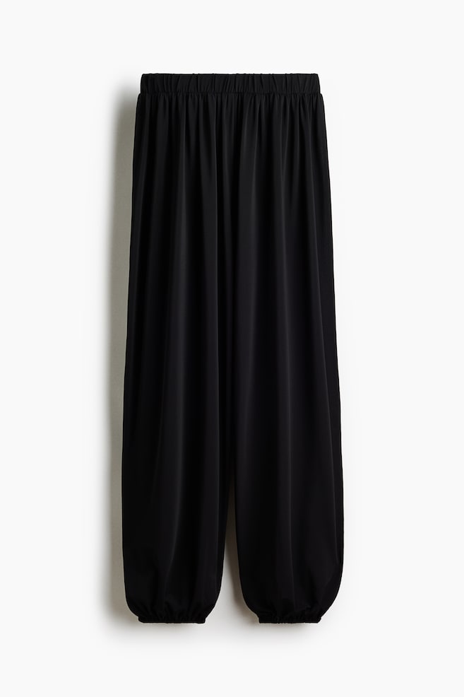 Pull-On Balloon Pants - Black/Light beige - 1