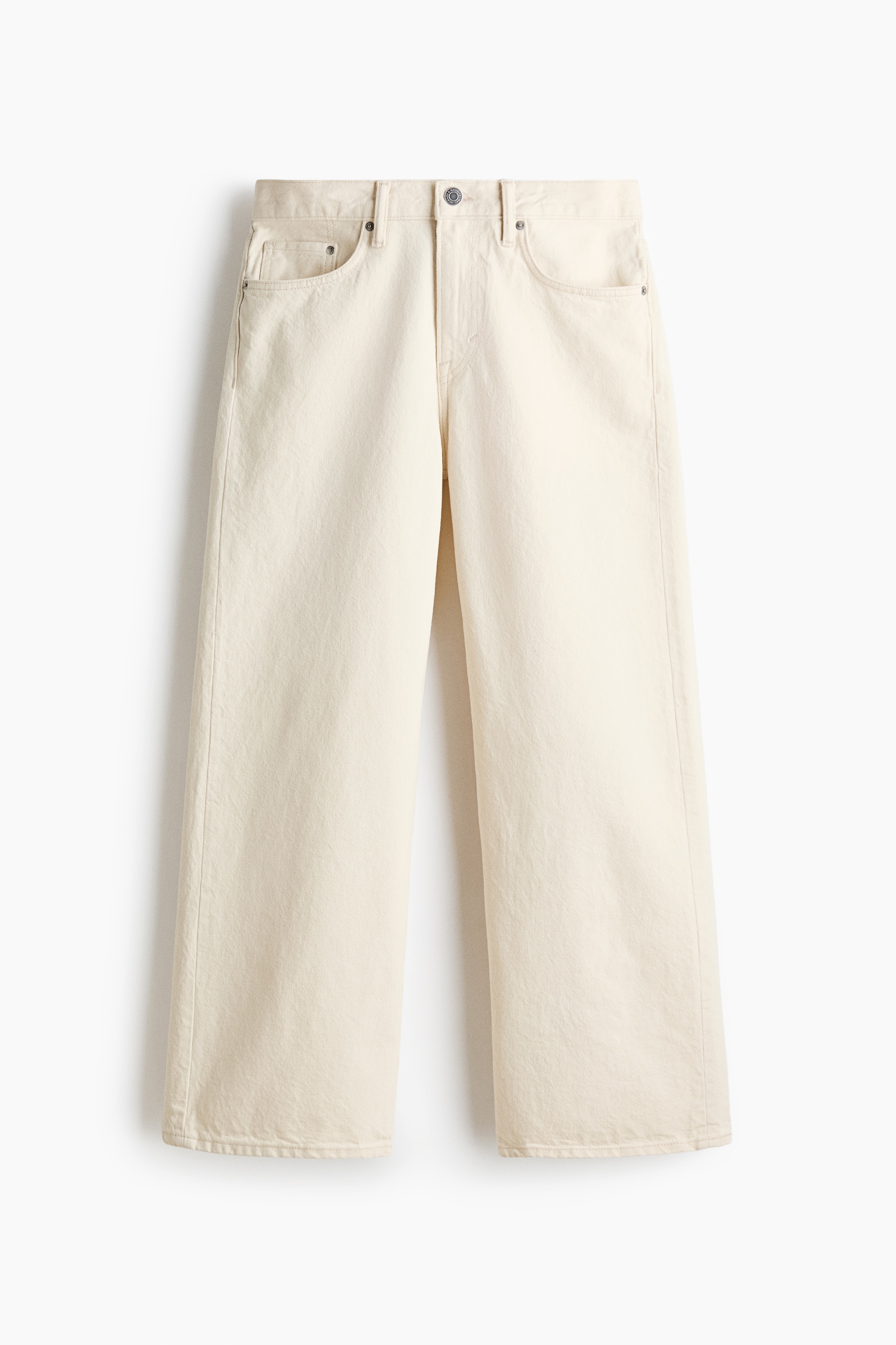 Loose Straight Jeans - White