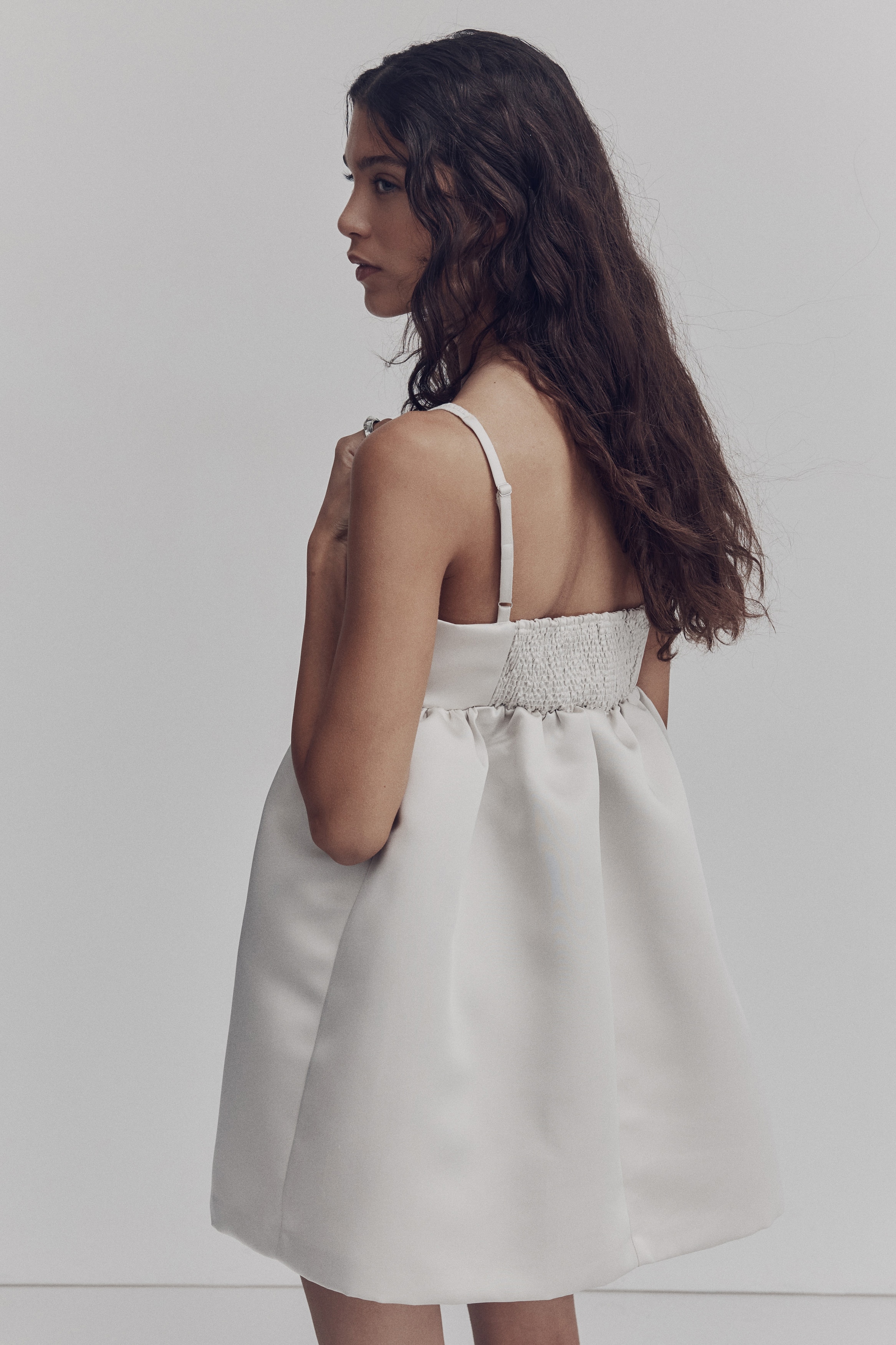 Layered-look strappy dress