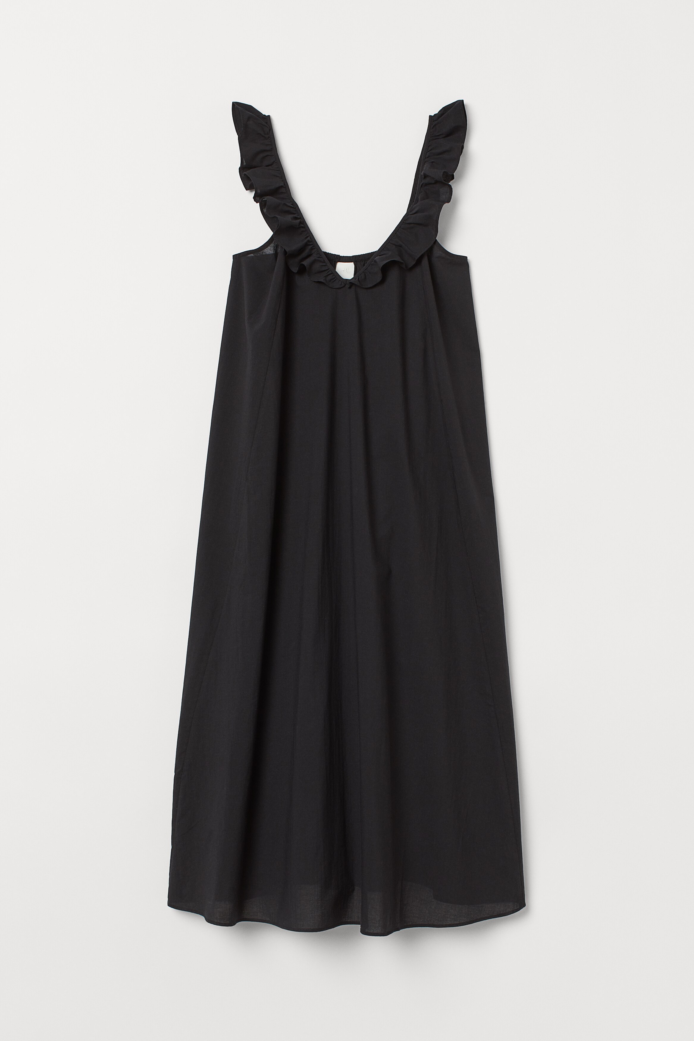 H&m kleid mit volant schwarz Clearance