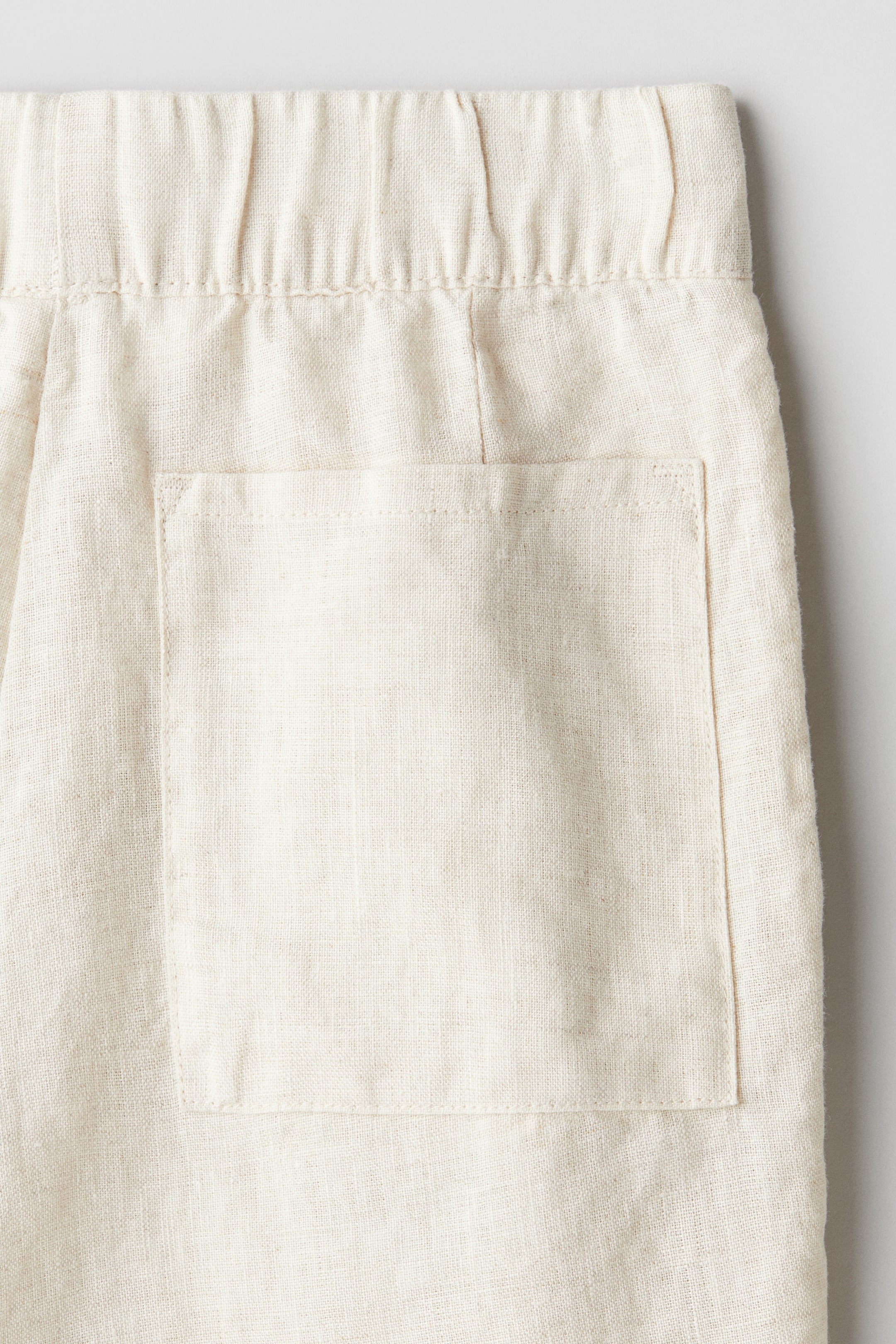 Knee-Length Linen Shorts