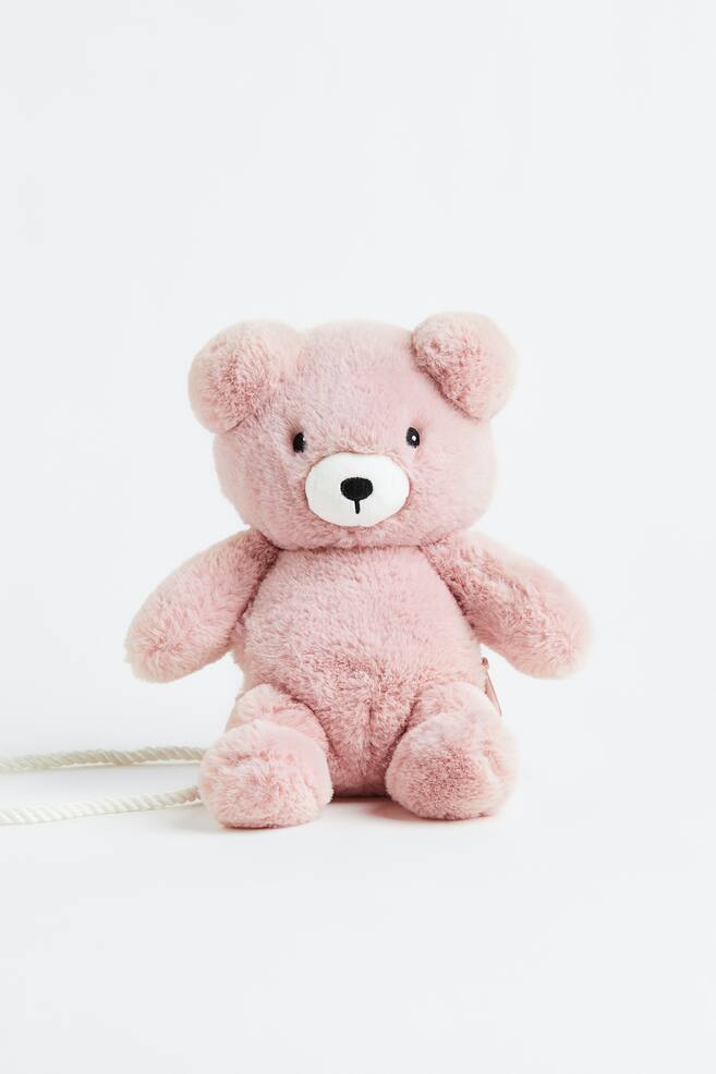 Teddy-shaped shoulder bag - Light pink