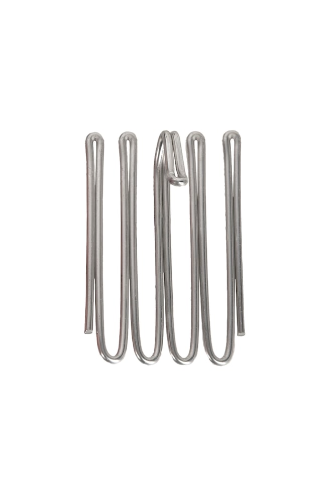 Lot De 10 Agrafes Tête Flamande, 4 branches - Argent - 1
