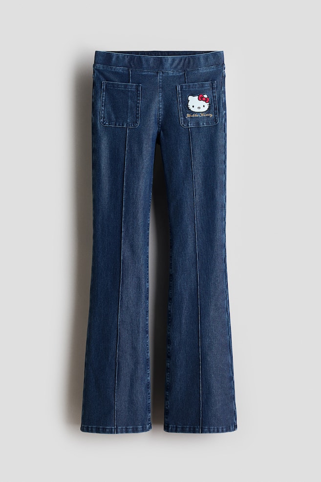 Ausgestellte Jeggings im Denimlook - Denimblau/Hello Kitty - 1