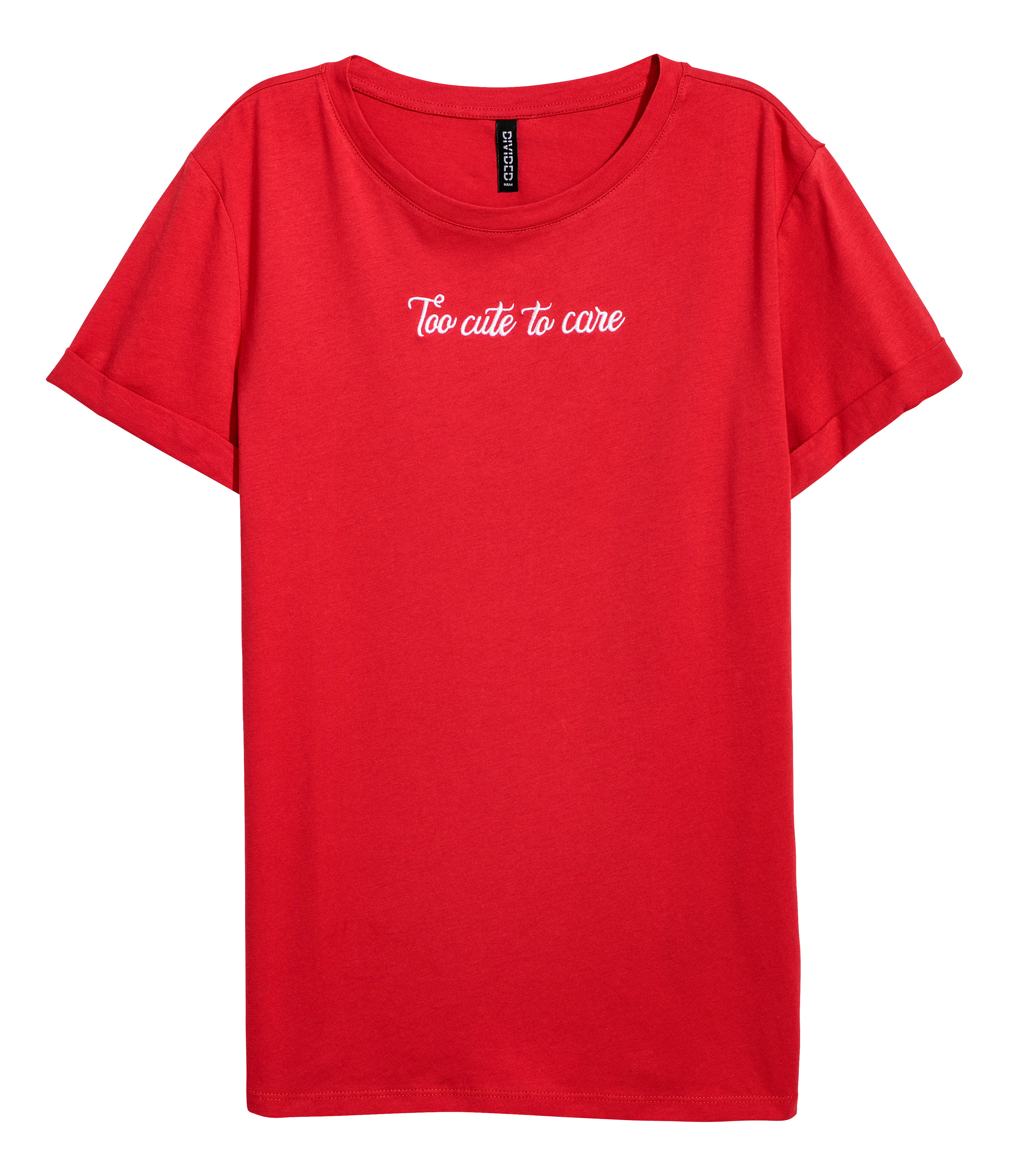 ❤️ htk.hm様❤️ Women's Red/Too Cute T-shirt with Motif | H&M CA