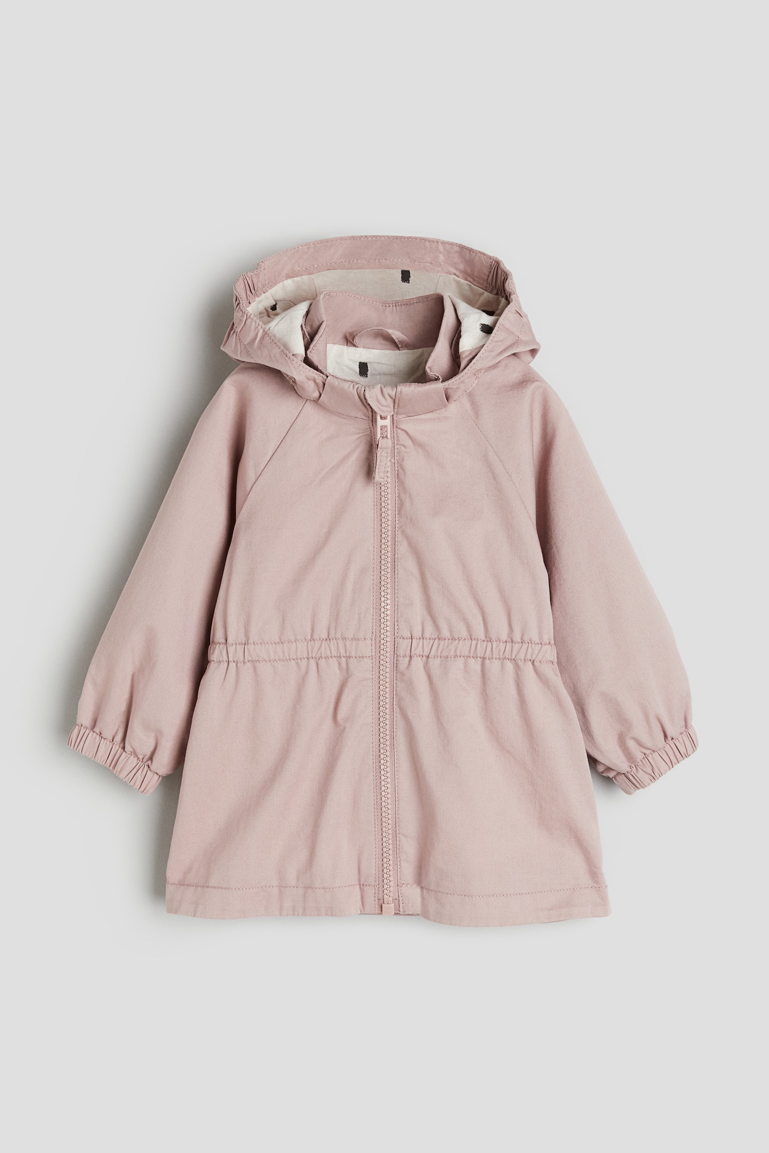 Cotton Twill Parka - Light dusty pink/White/Floral - 1