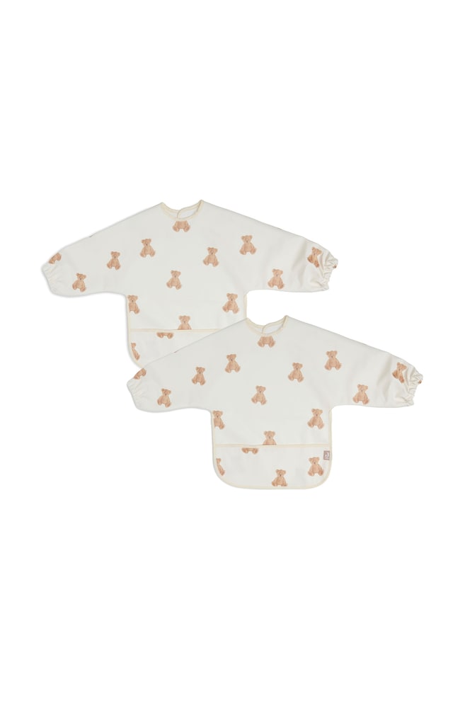 Bavette Étanche Avec Manche - 2 Pack - Teddy Bear - 1