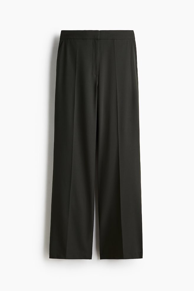 Rechte broek met persvouwen - Dark green/Beige/Donkerbeige/Brown/Zwart/Dark grey - 1