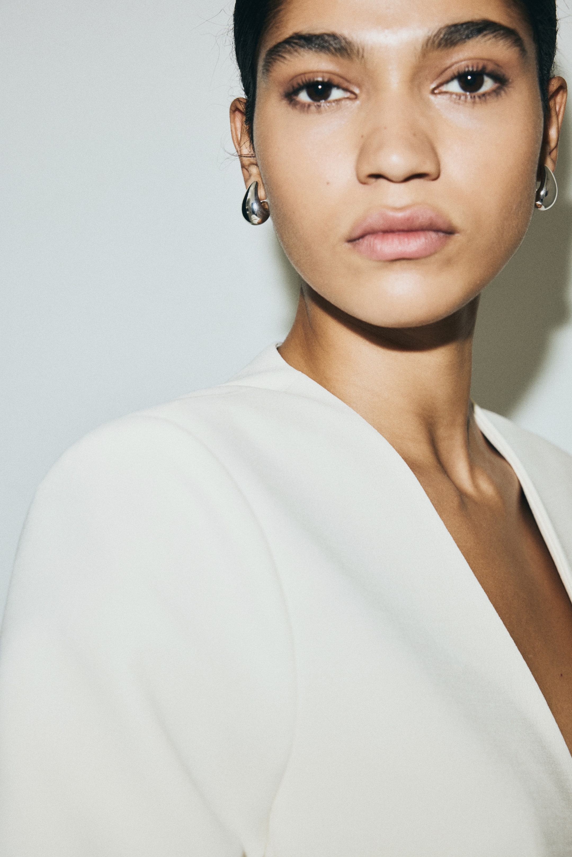 Ampliar la imagen: Blazer sin cuello - Blanco - Ladies | H&M MX 4