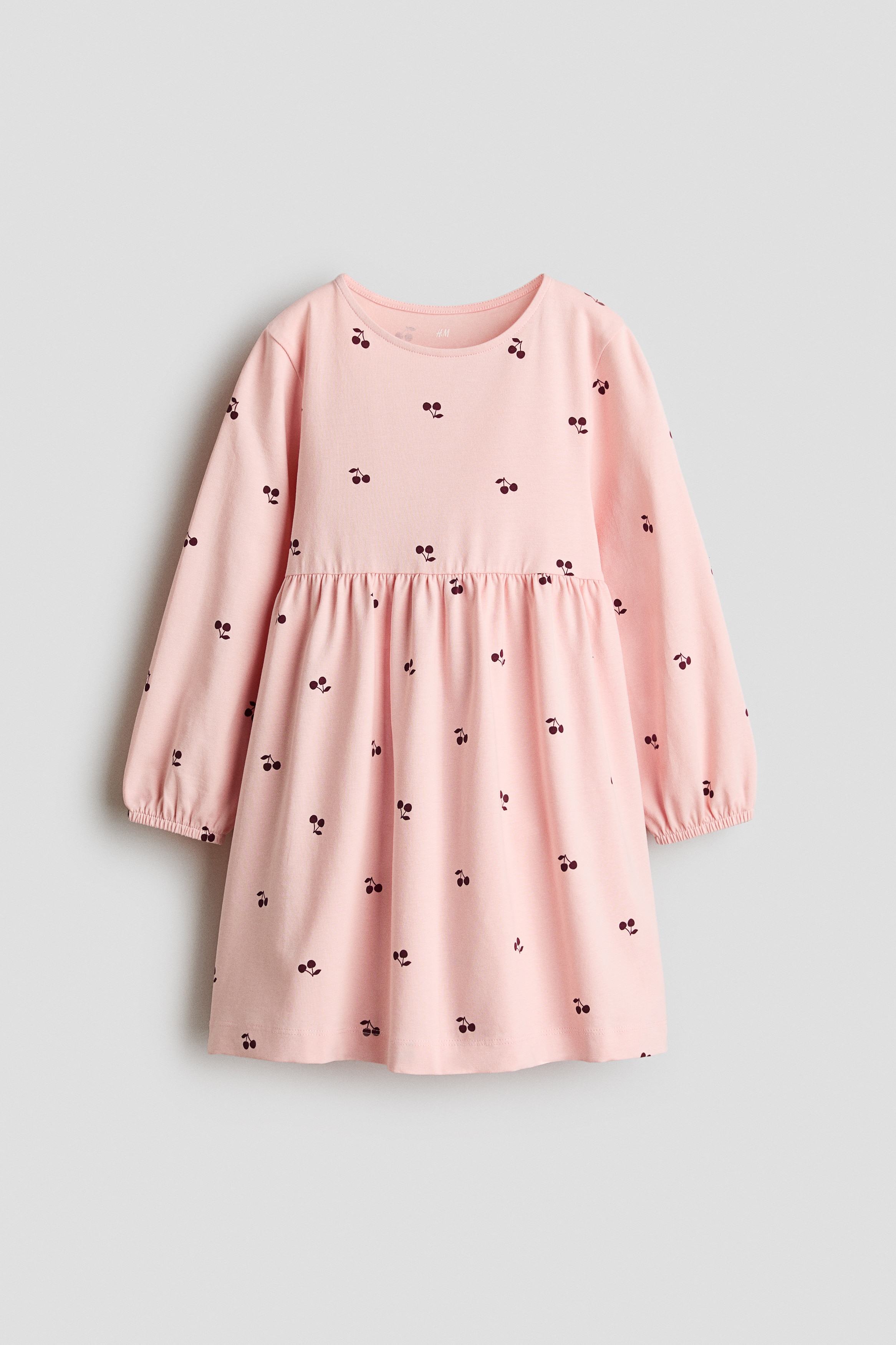 h and m long sleeve dress Women's White/floral Long-Sleeved Viscose Dress