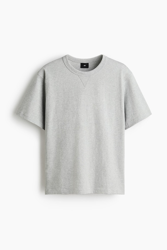 ルーズフィットTシャツ - ライトグレーメランジ/ホワイト/ブラック/ダークモール - 1