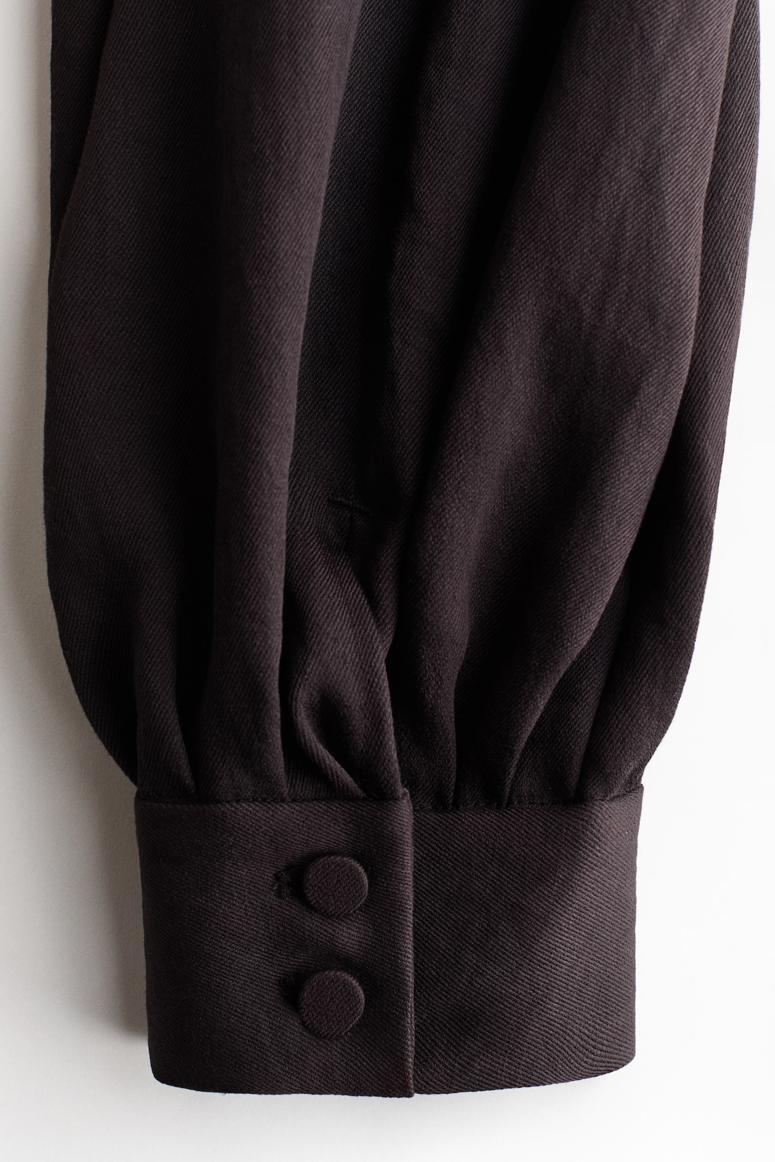 Quần dài dệt chéo ống bóng bay - Màu nâu đậm/Màu be đậm/Màu đen - 5