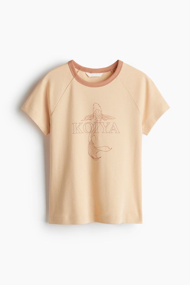 Playera con mangas ranglan - Beige/Koiya - 1