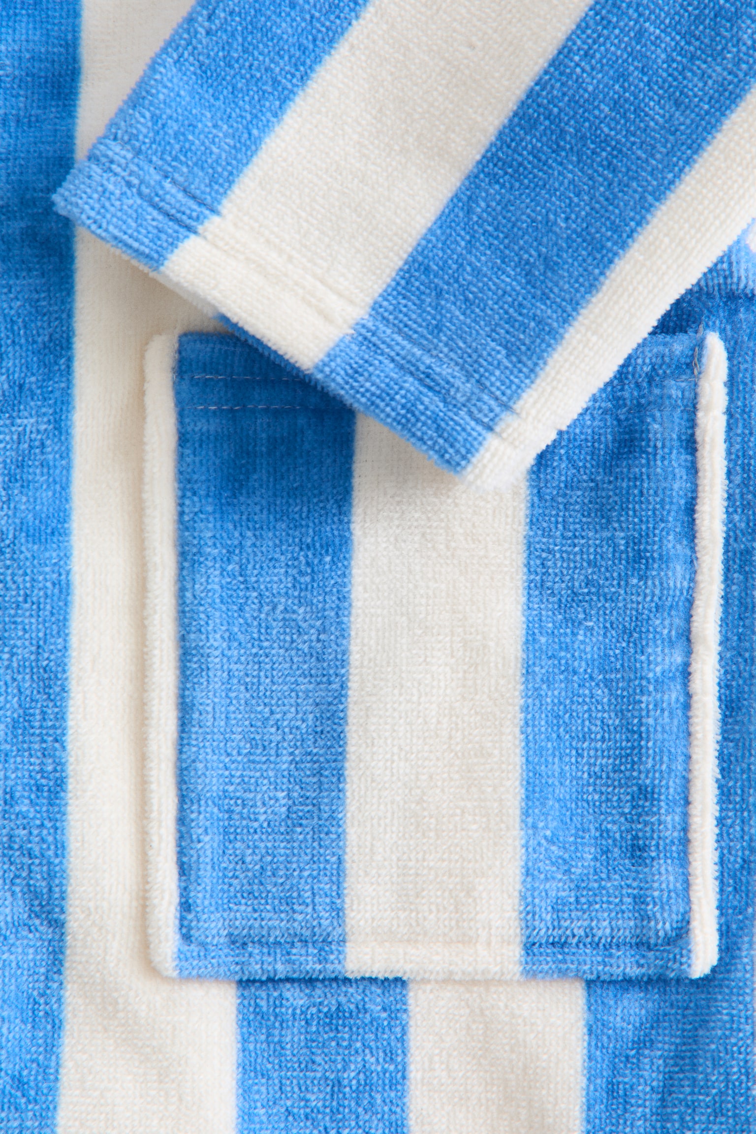 Cotton terry dressing gown - Blue/Striped/Green/White striped/Light beige/Striped/Light pink/White striped - 3