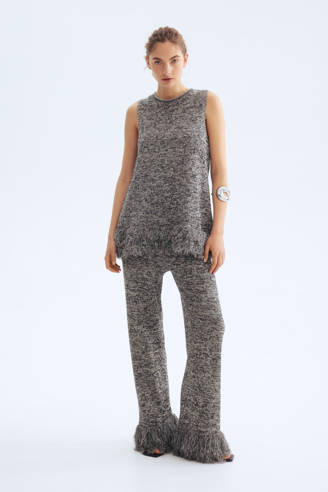 Fringe-Trimmed Knit Top - image 4