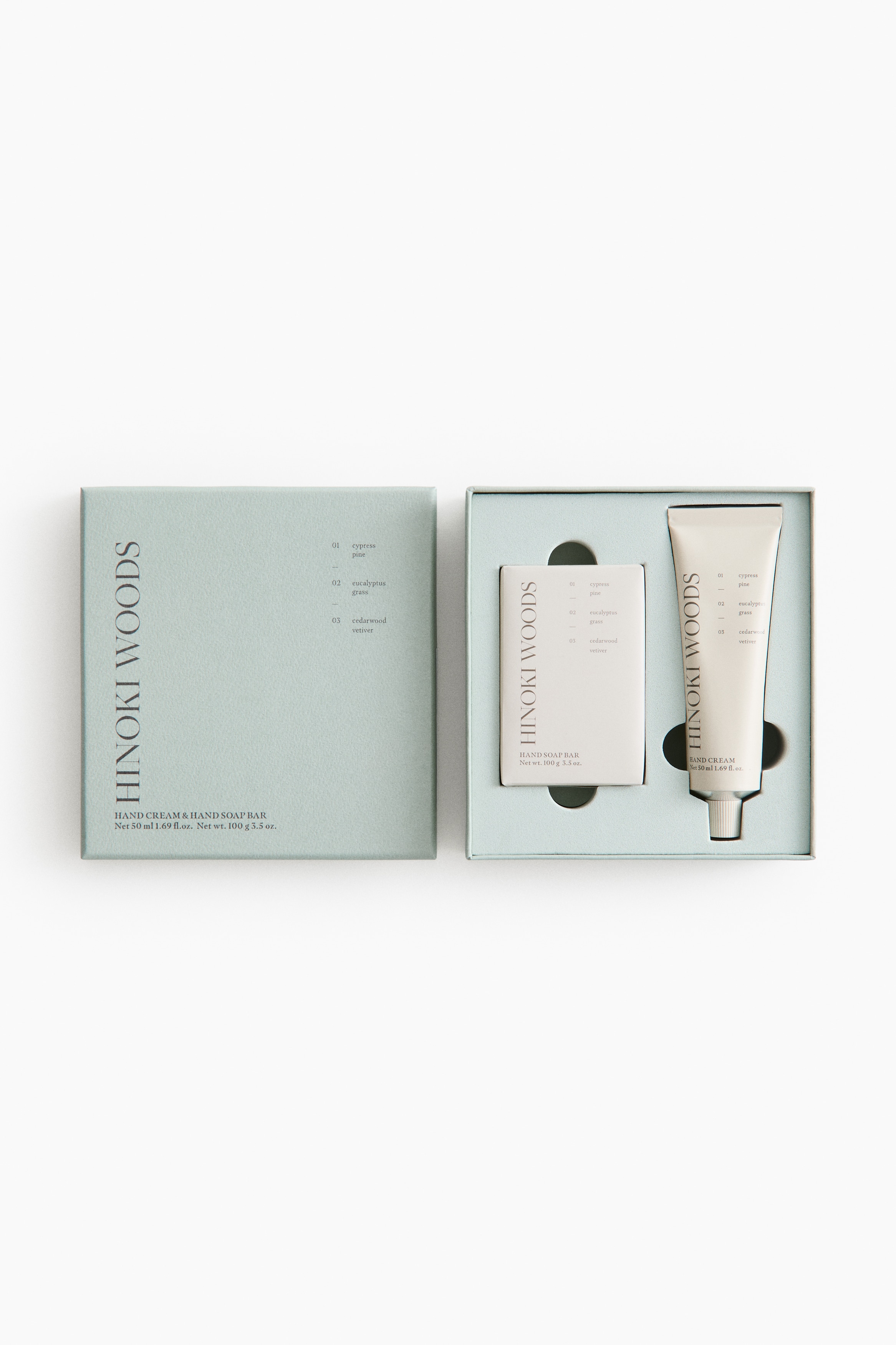 Set de regalo con jabón y crema de manos - Hinoki Woods/Lavender Mist/Salt Ritual