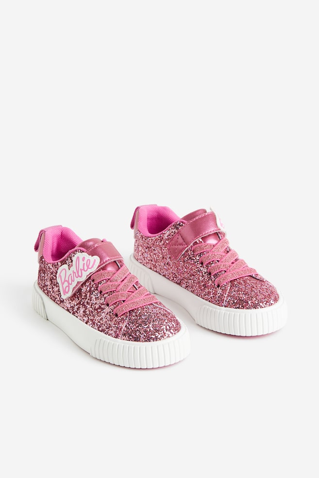 Glittriga sneakers - Rosa/Barbie - 1