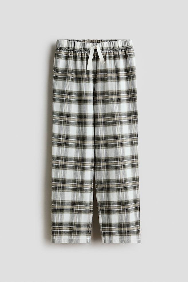 Calças de pijama em algodão - Castanho/Quadrados/Azul marinho/Quadrados/Azul/Riscas/Preto/Quadrados/Verde/Quadrados/Azul claro/Quadrados - 1