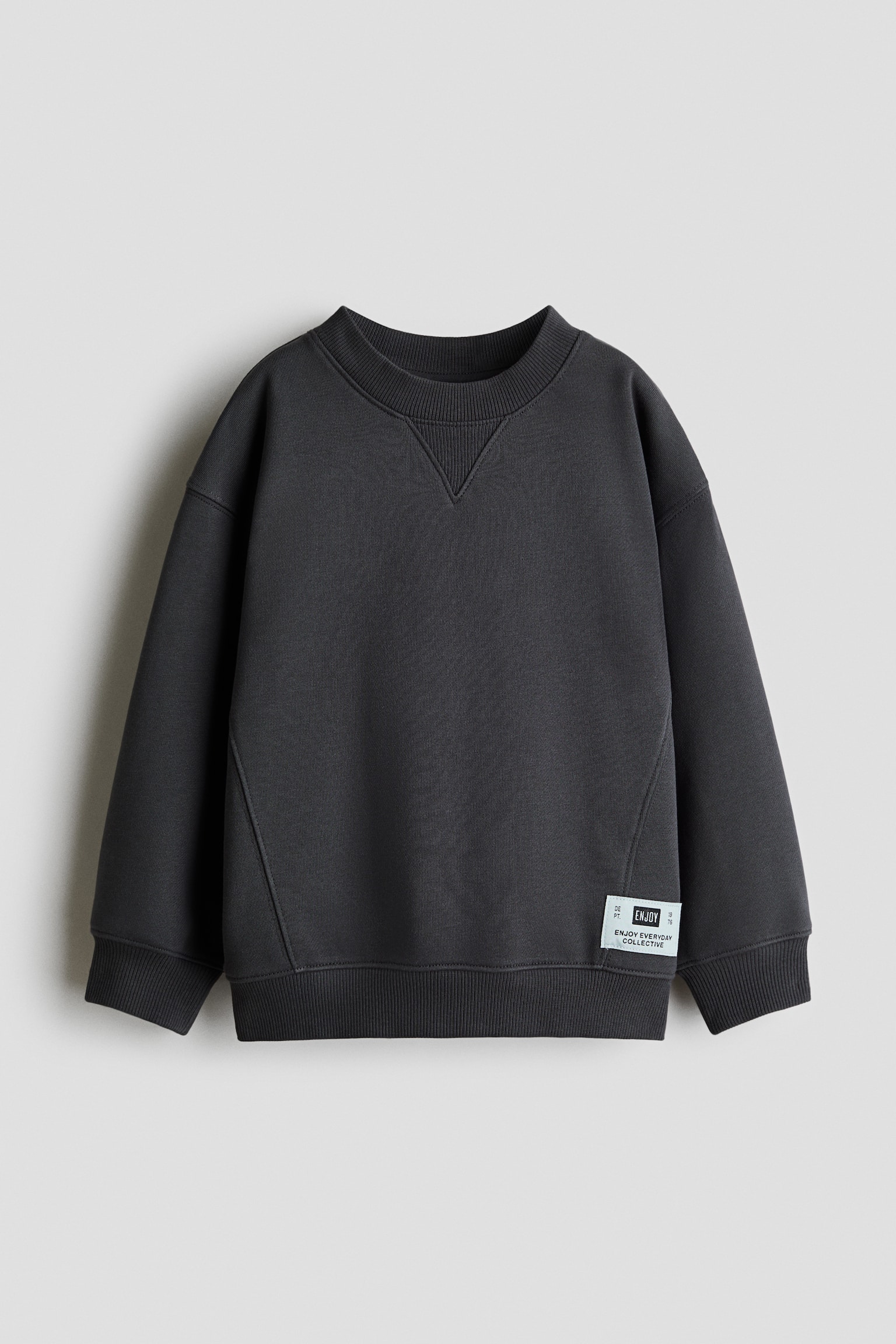 Sweatshirt i bomull - Mörkgrå/Dimturkos/Grön