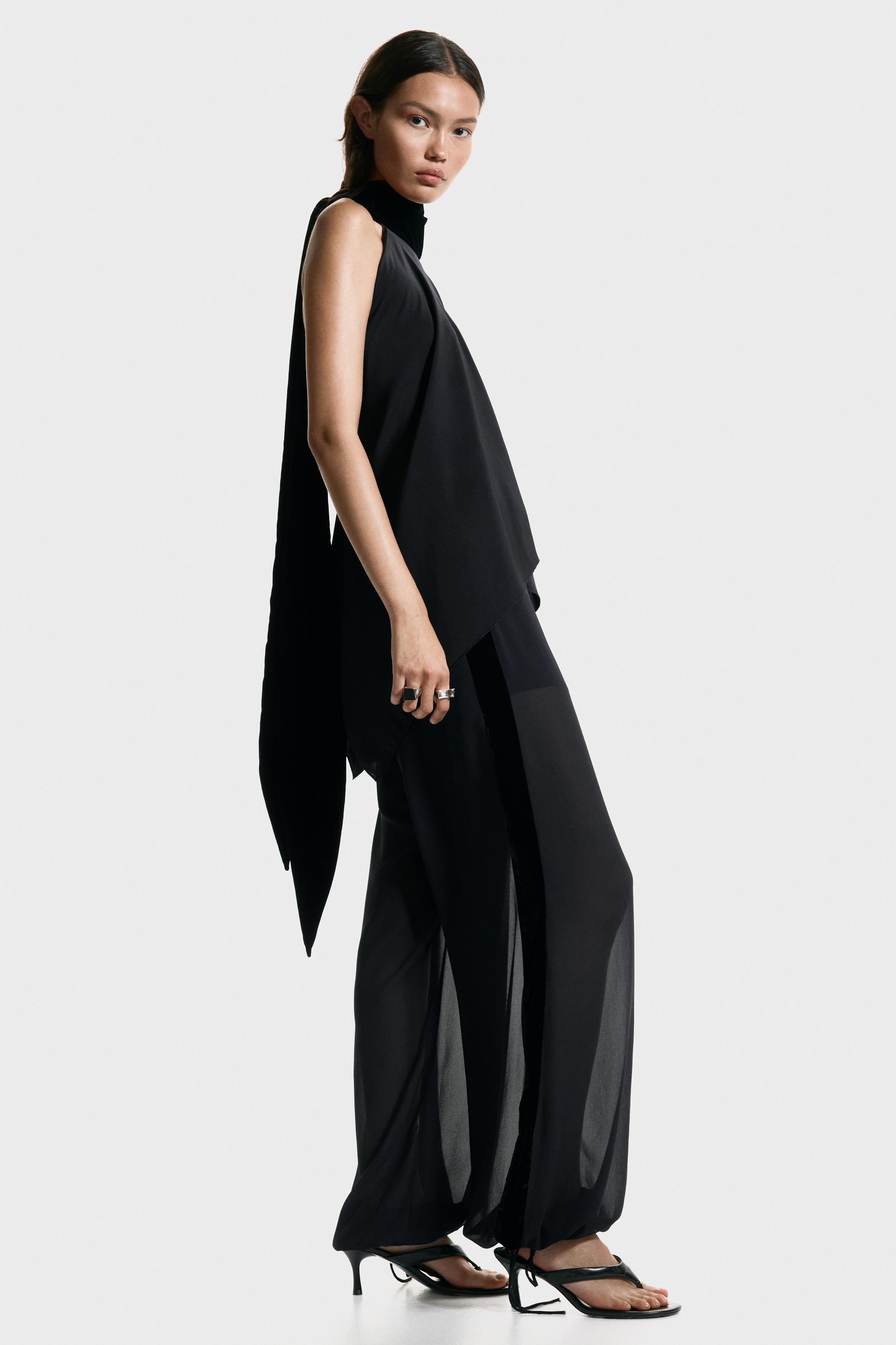 Chiffon Pants - Black