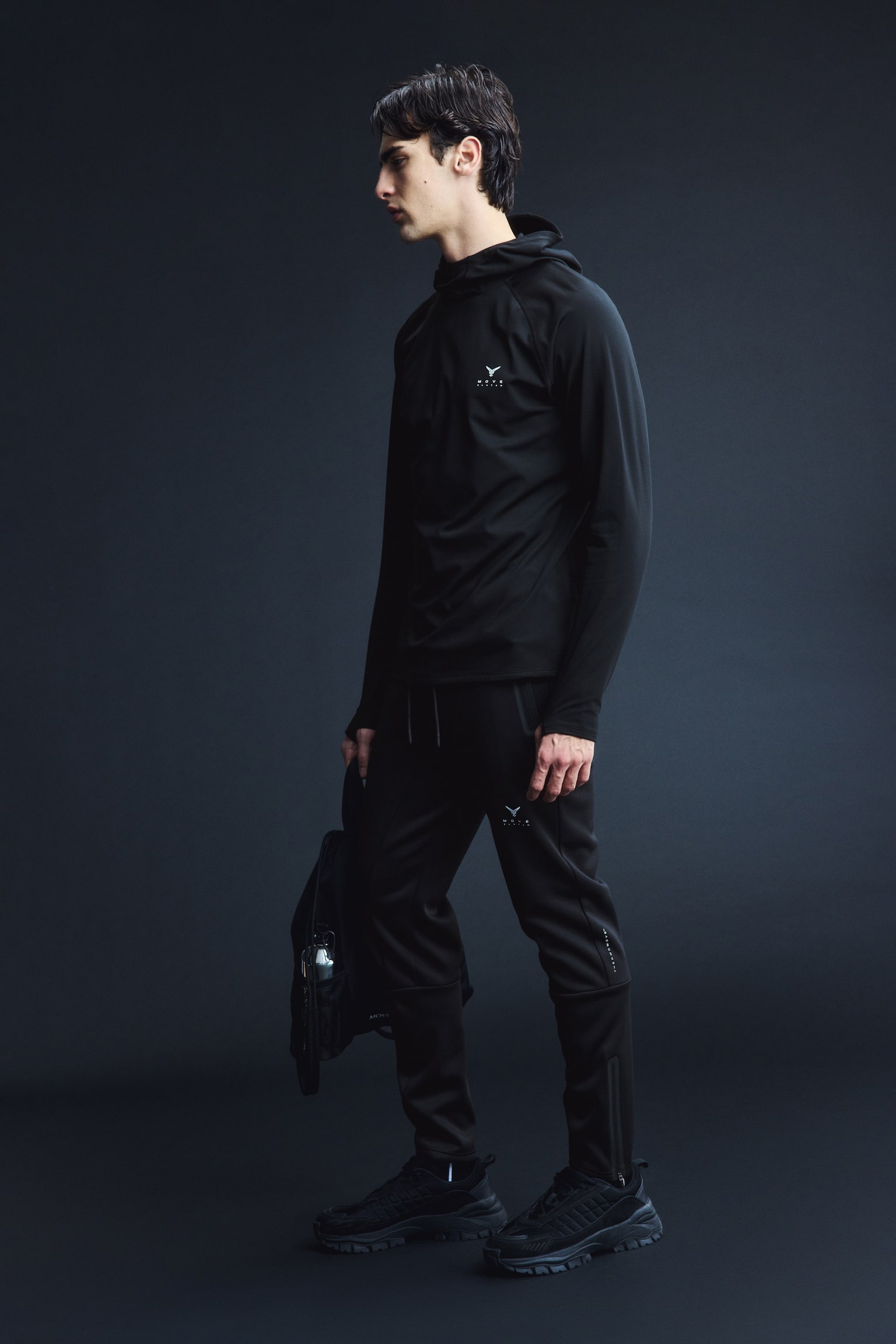 Warming sports hoodie with ThermoMove™ - Black/Move Zlatan/Cream/Move Zlatan - 1