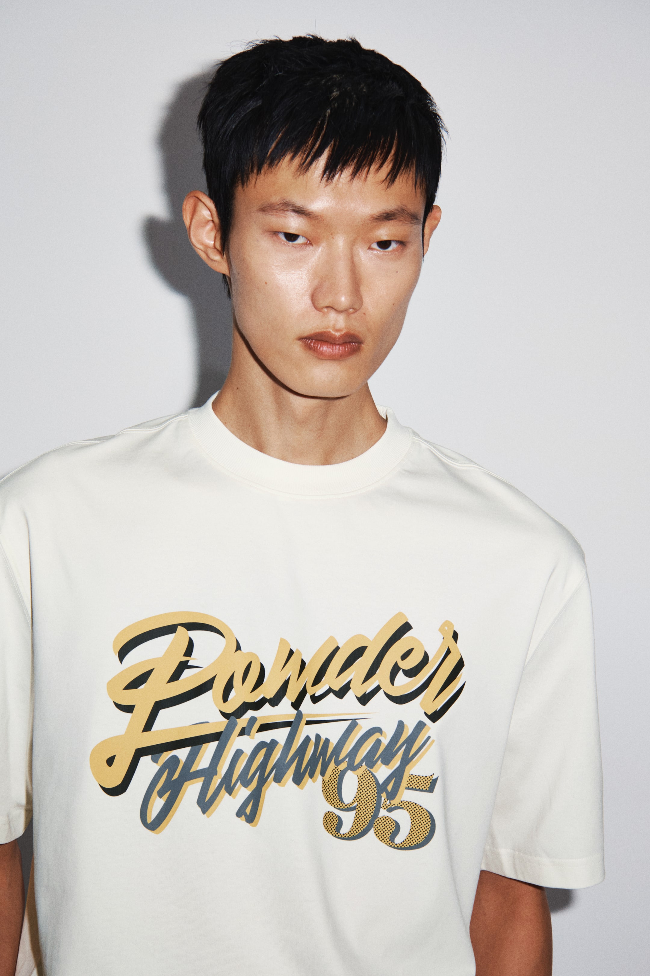 Xem ảnh lớn hơn: Áo thun cotton in hình - Màu trắng/Powder highway - Men | H&M VN 4